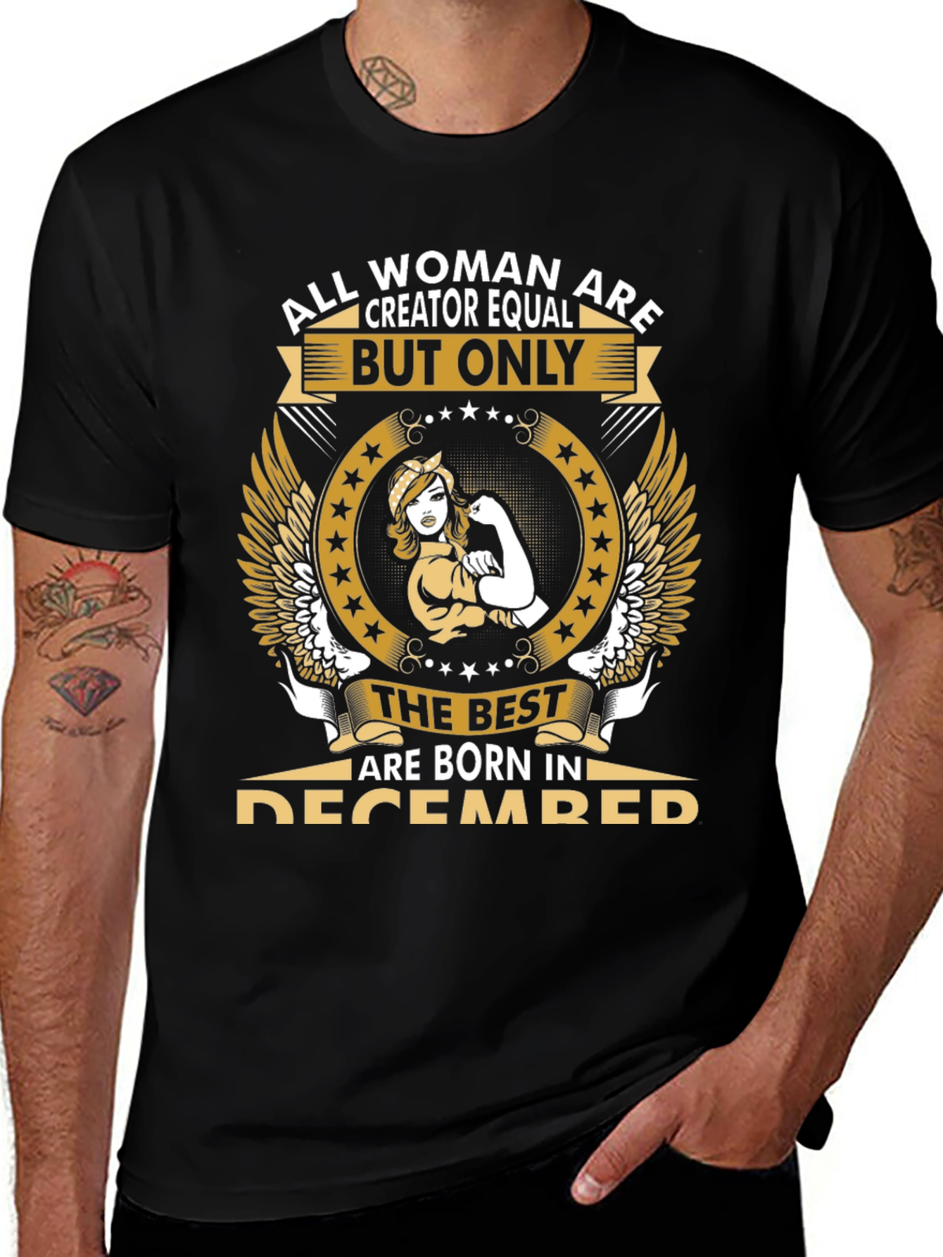 All Woman are Creator Equal Womens December T-Shirt