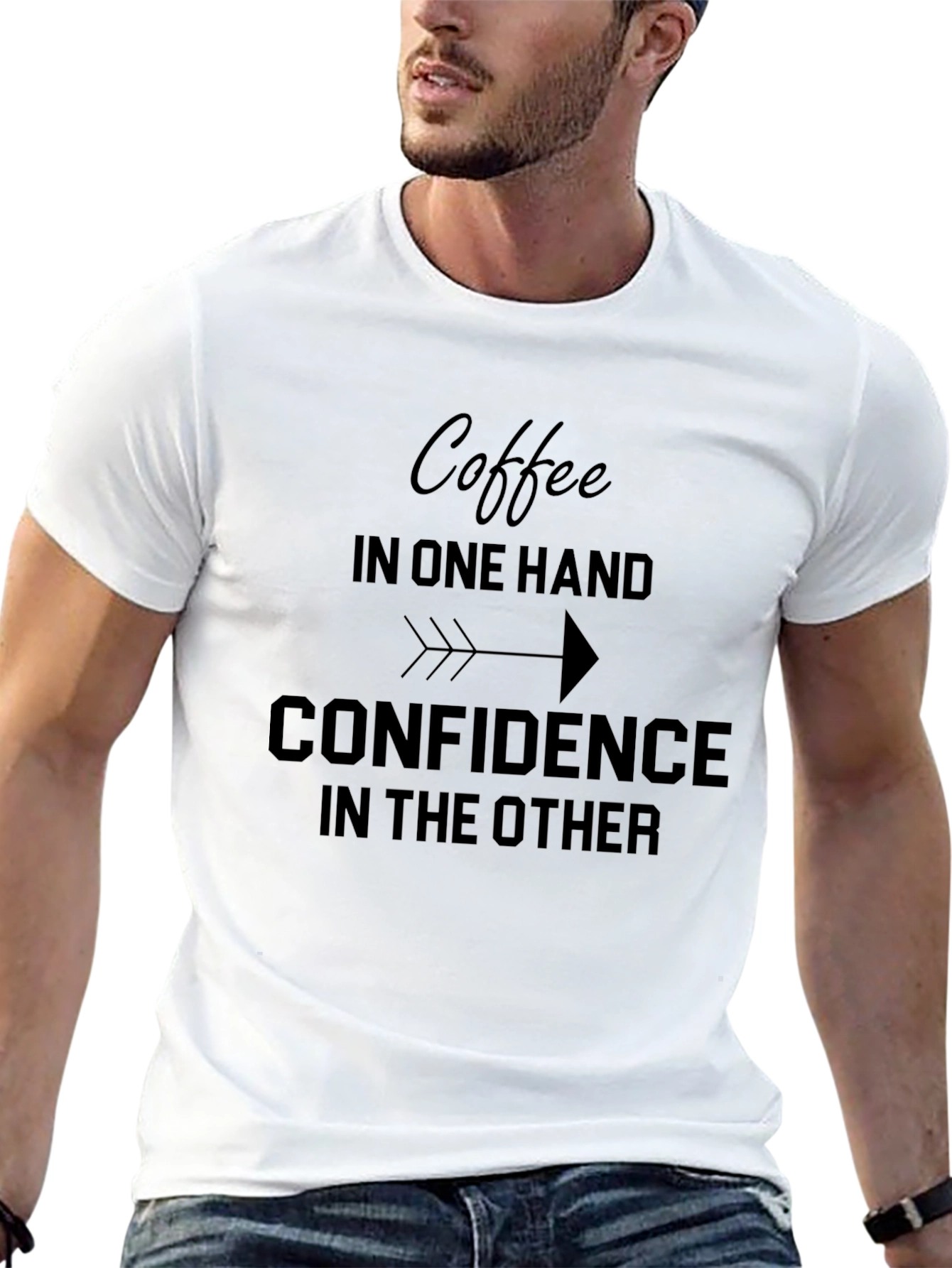 Coffee & Confidence Black Graphic Tee