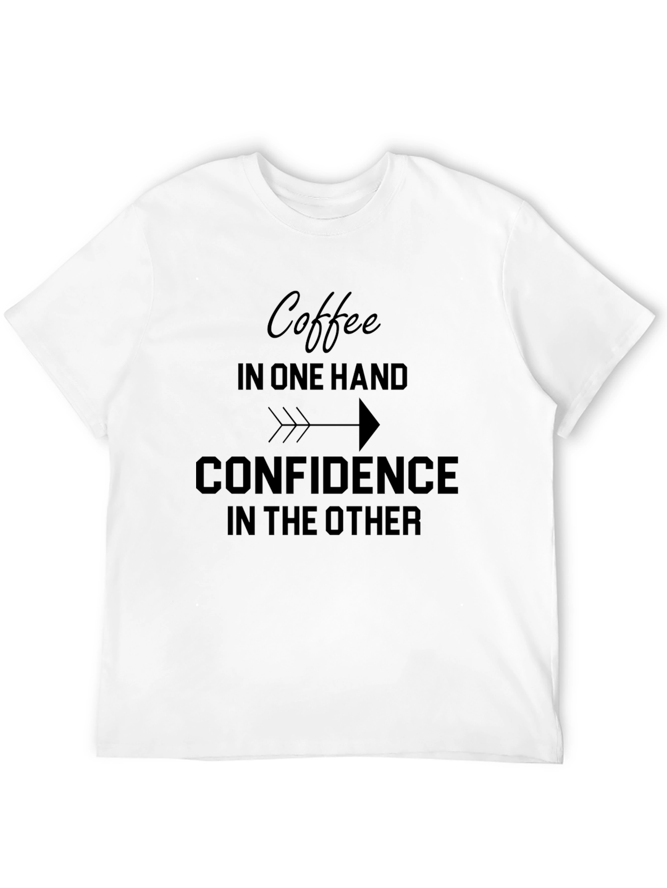 Coffee & Confidence Black Graphic Tee