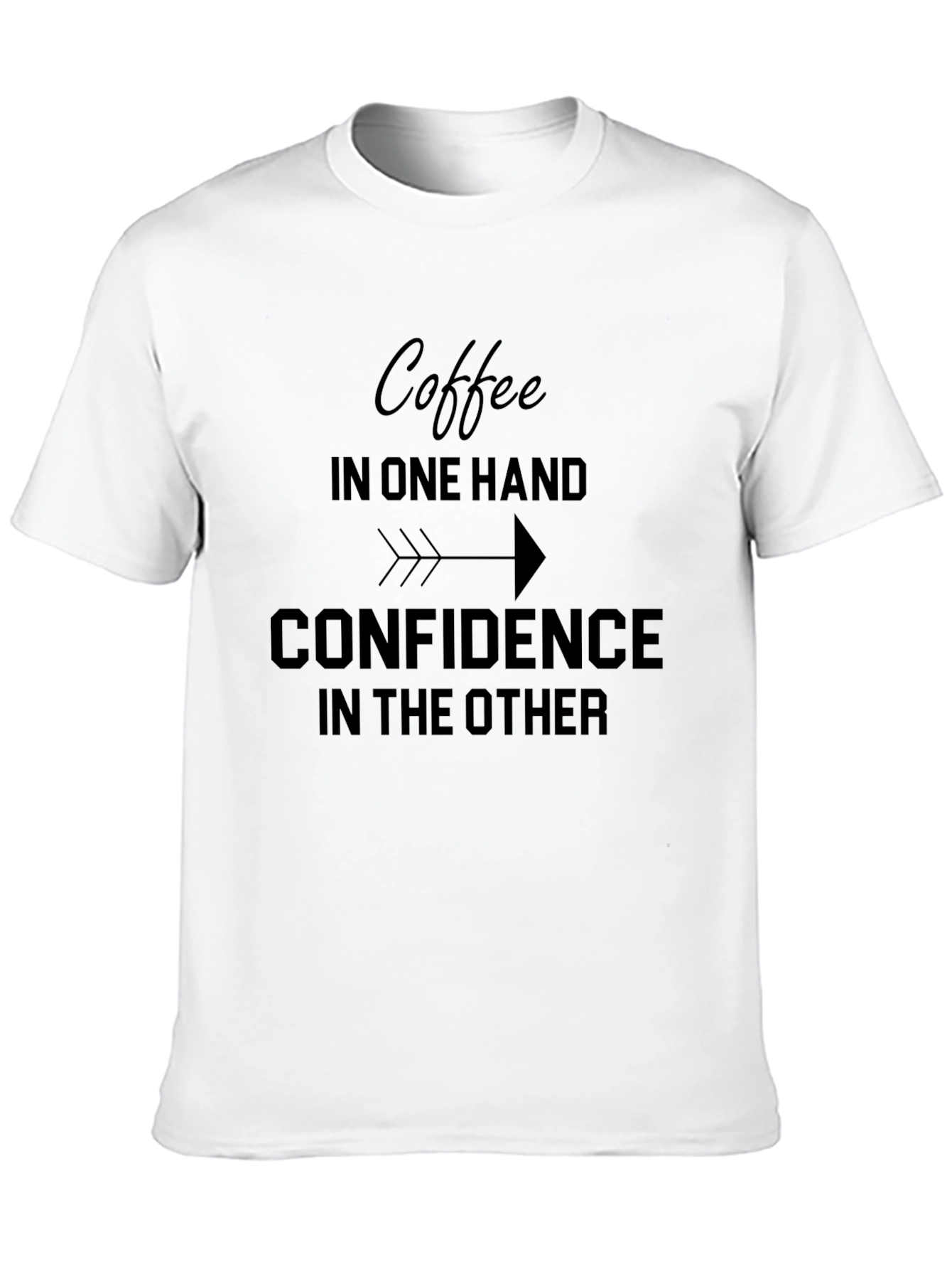 Coffee & Confidence Black Graphic Tee
