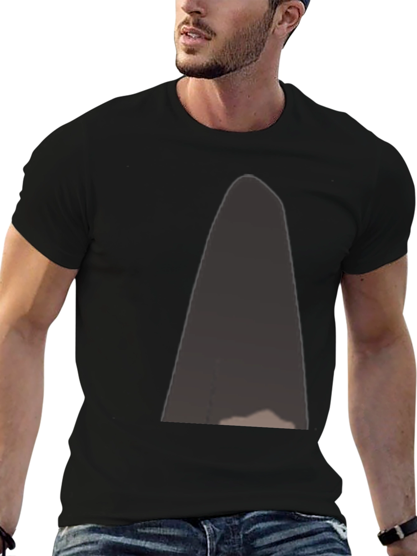 Mens Black Graphic Tee - Modern Style