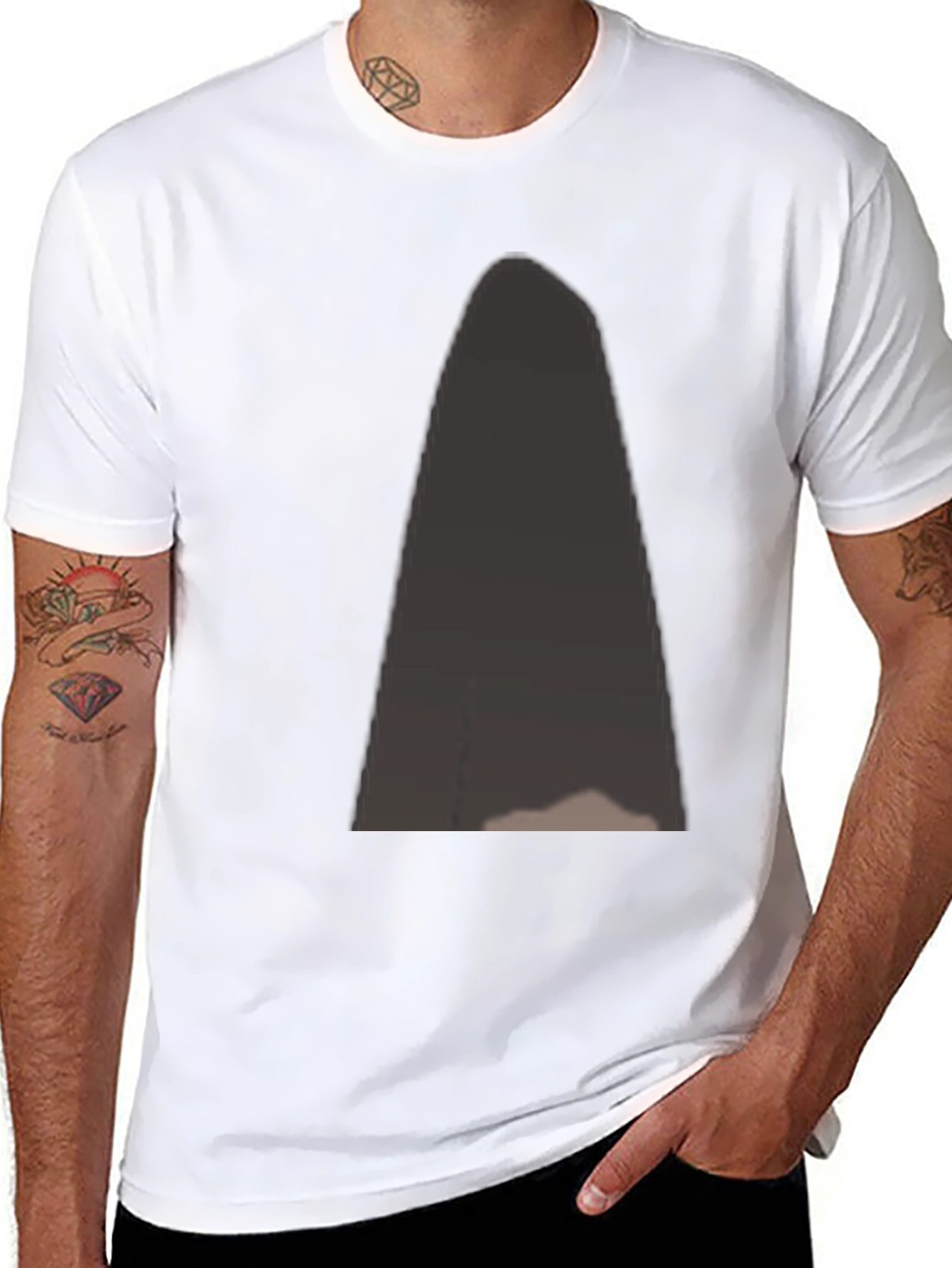 Mens Black Graphic Tee - Modern Style