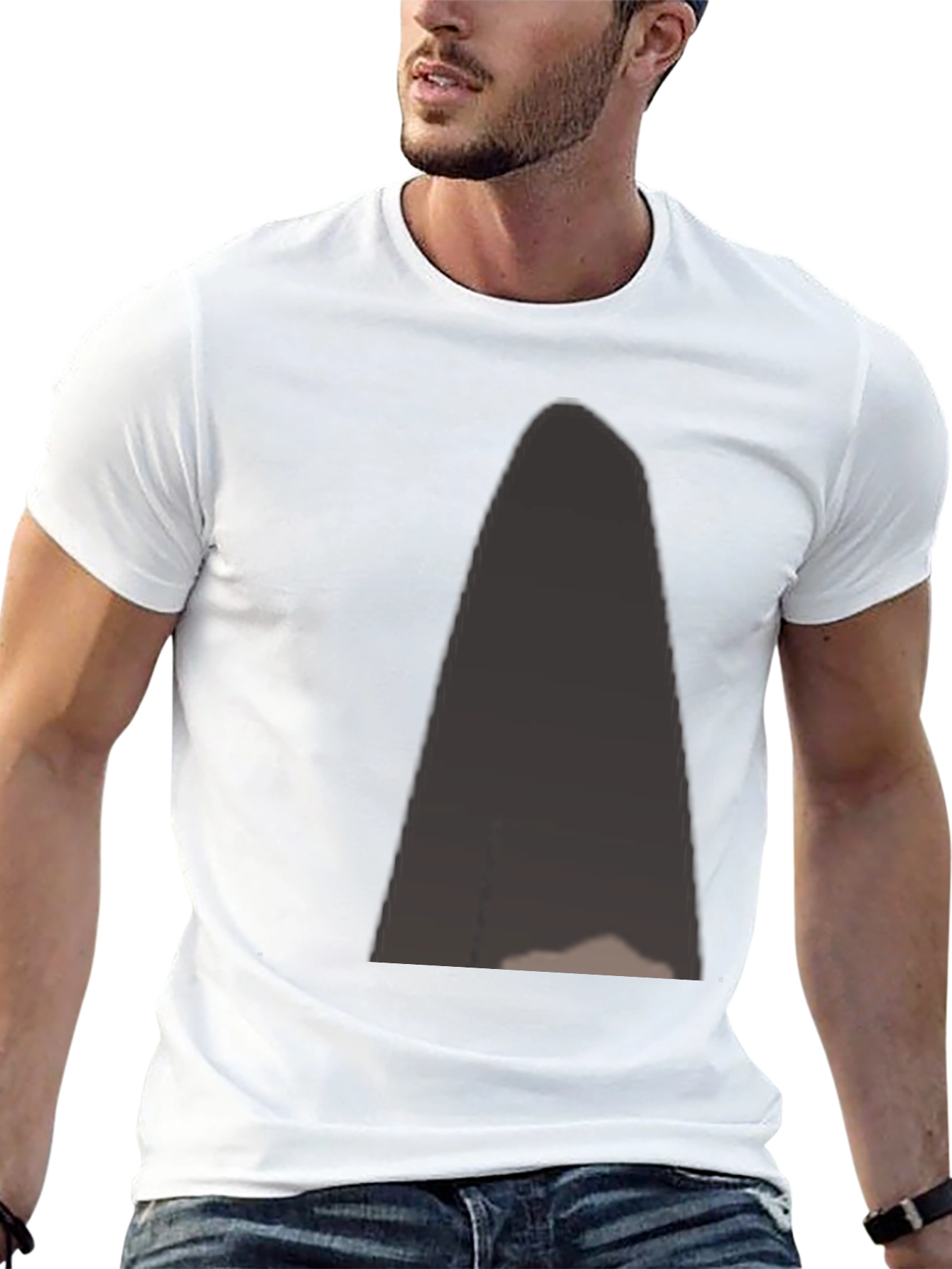 Mens Black Graphic Tee - Modern Style
