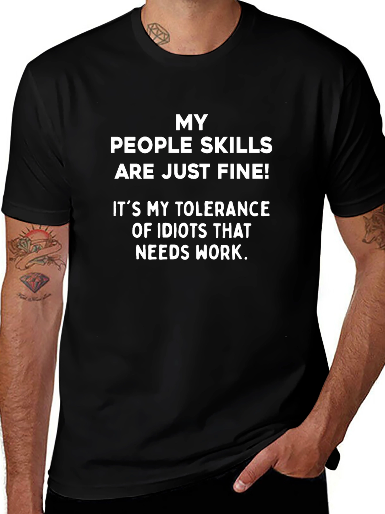 Funny People Skills Tolerance Graphic Tee