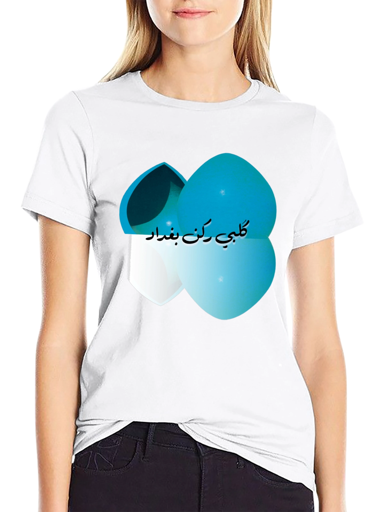 Mens Black T-Shirt with Artistic Design