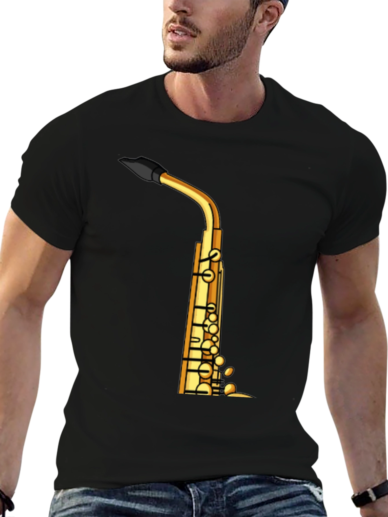 Saxophone Graphic Tee - Cool Musician T-Shirt