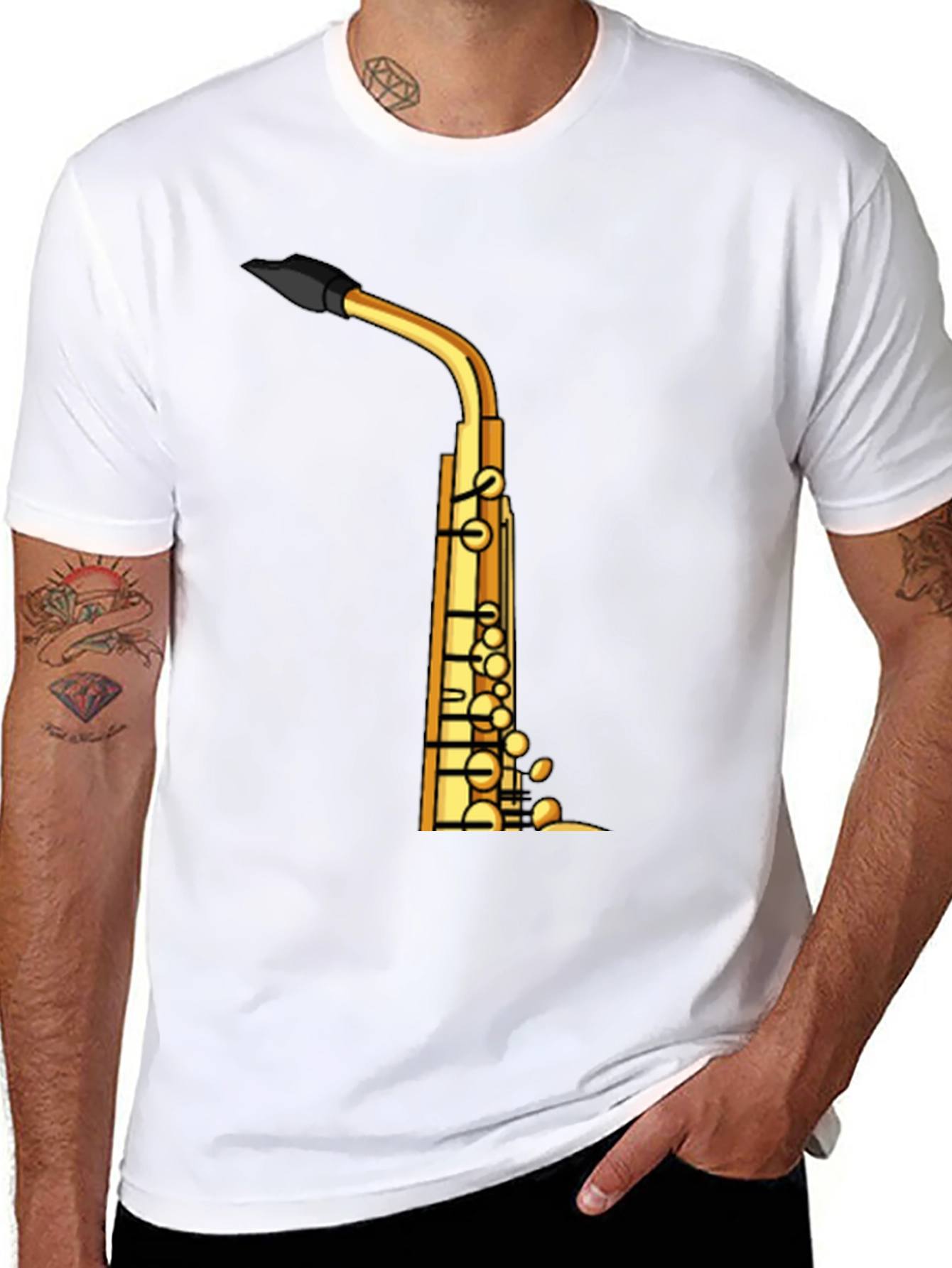 Saxophone Graphic Tee - Cool Musician T-Shirt