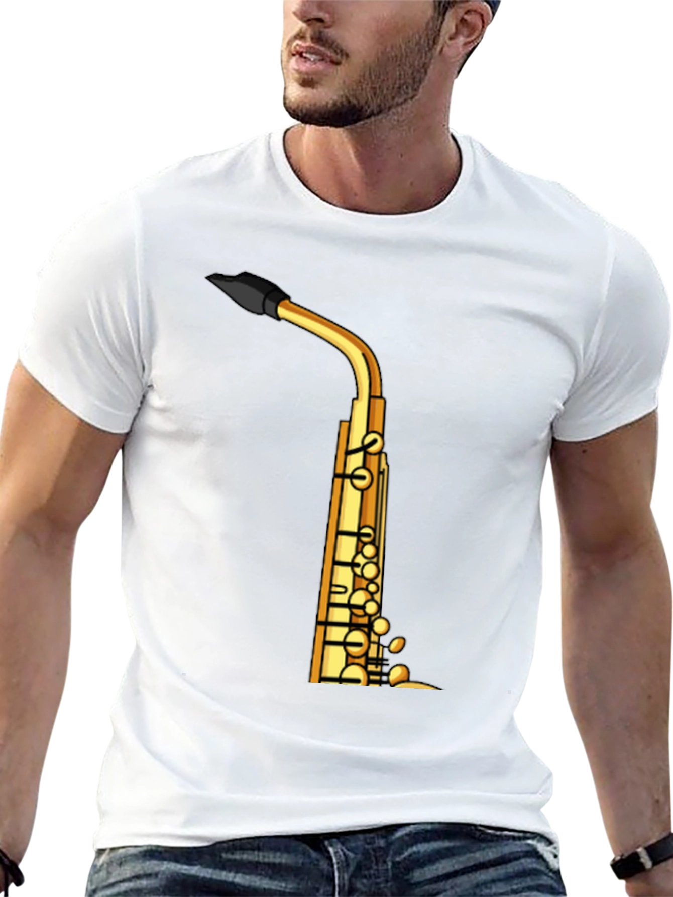 Saxophone Graphic Tee - Cool Musician T-Shirt