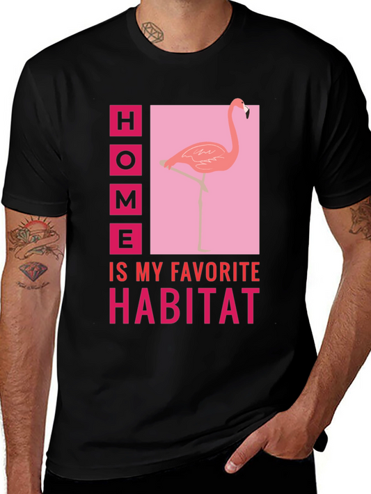 Home is My Habitat Flamingo Graphic Tee