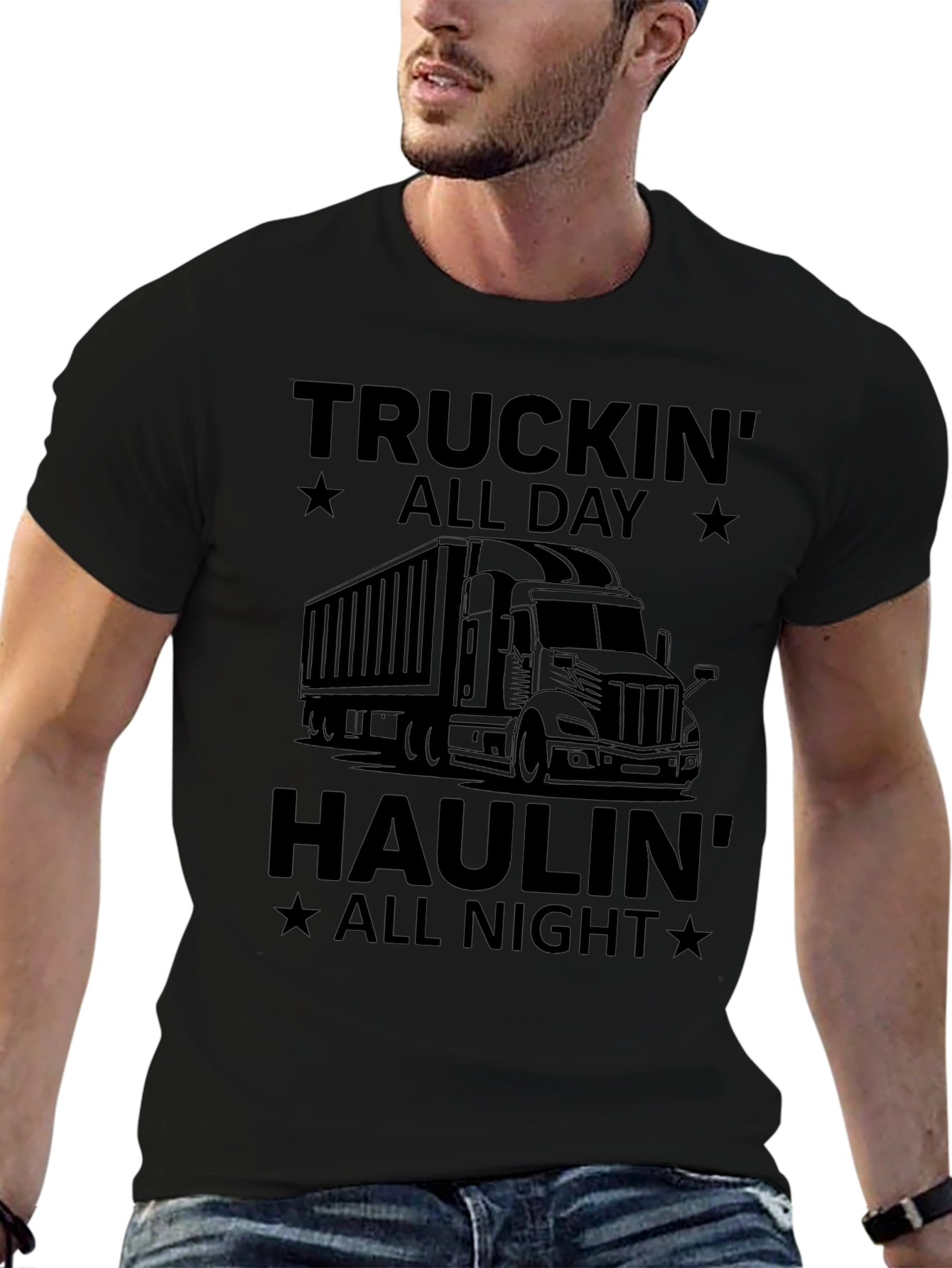 Truckin All Day Haulin All Night T-Shirt
