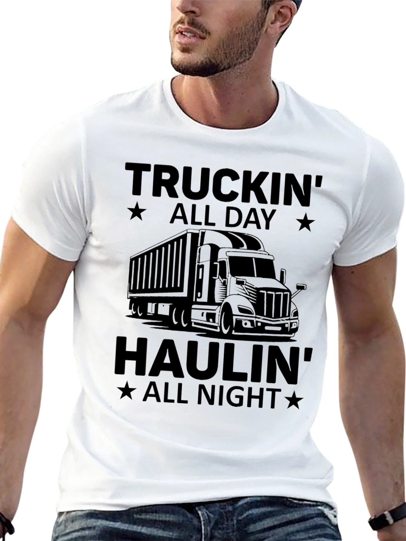 Truckin All Day Haulin All Night T-Shirt
