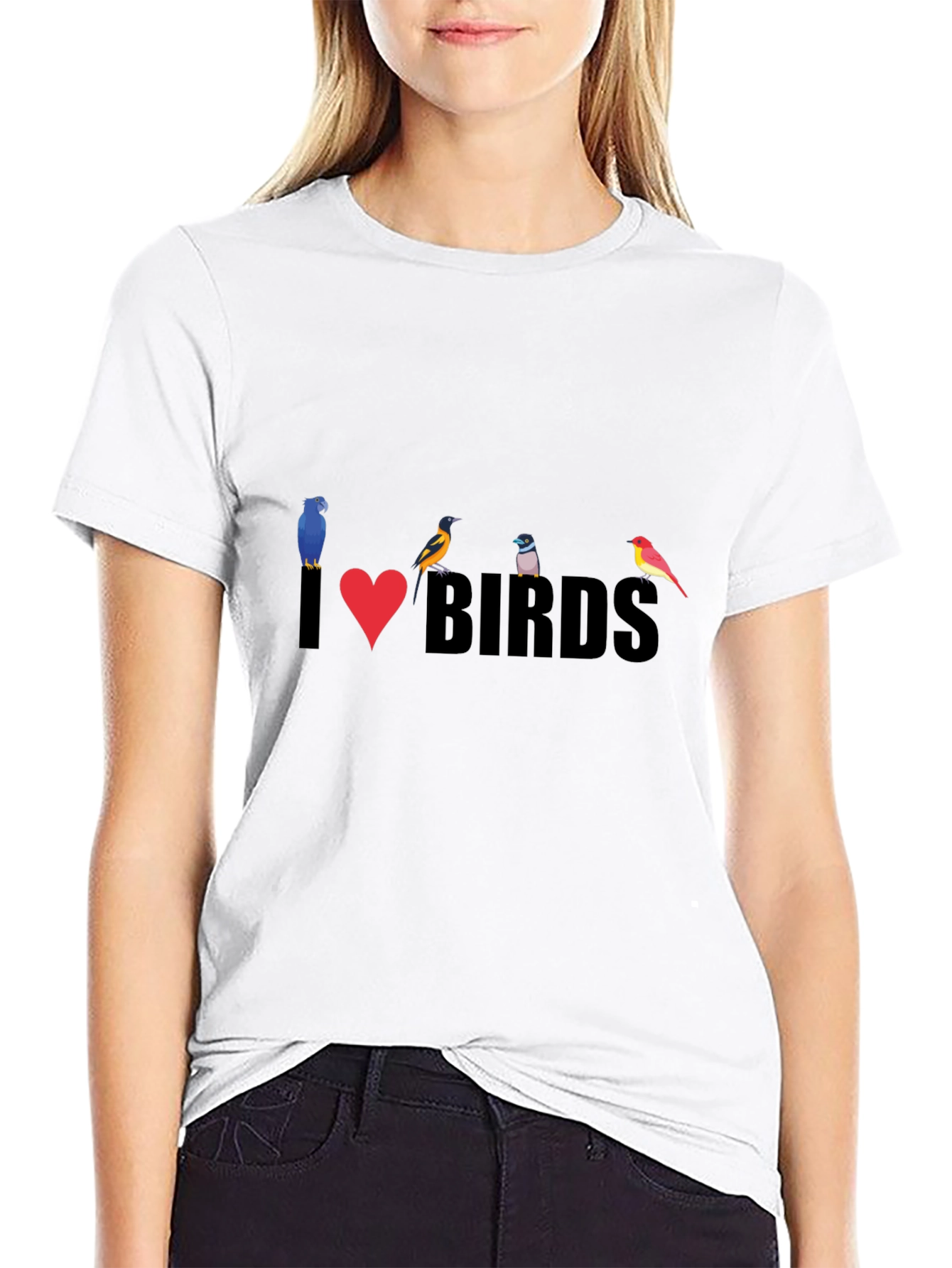 I Love Birds T-Shirt - Stylish Bird Lover Tee
