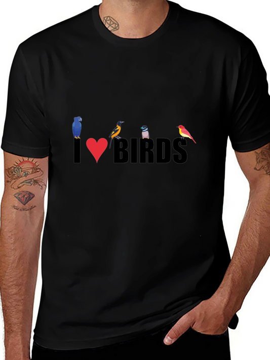 I Love Birds T-Shirt - Stylish Bird Lover Tee