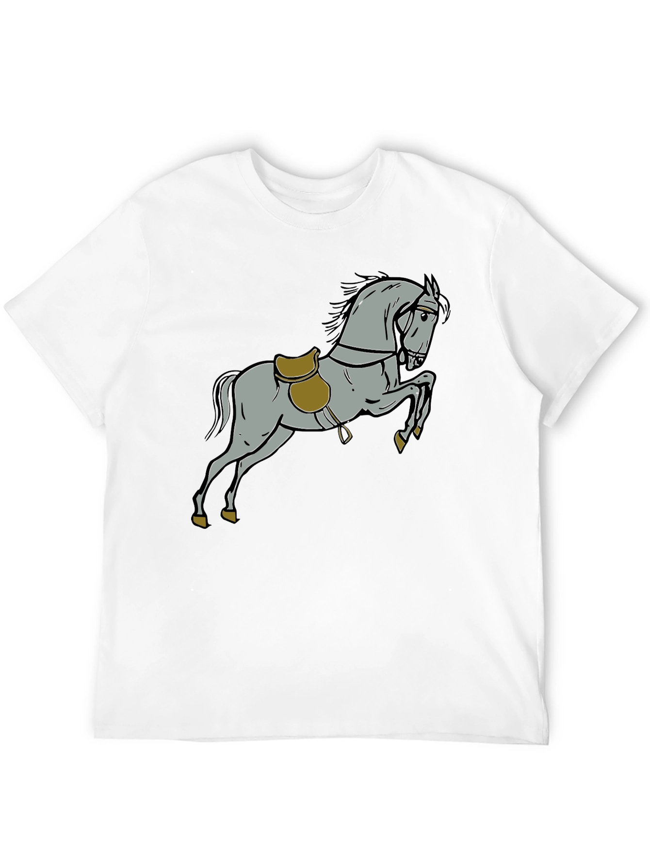 Horse Graphic Tee - Black Cotton