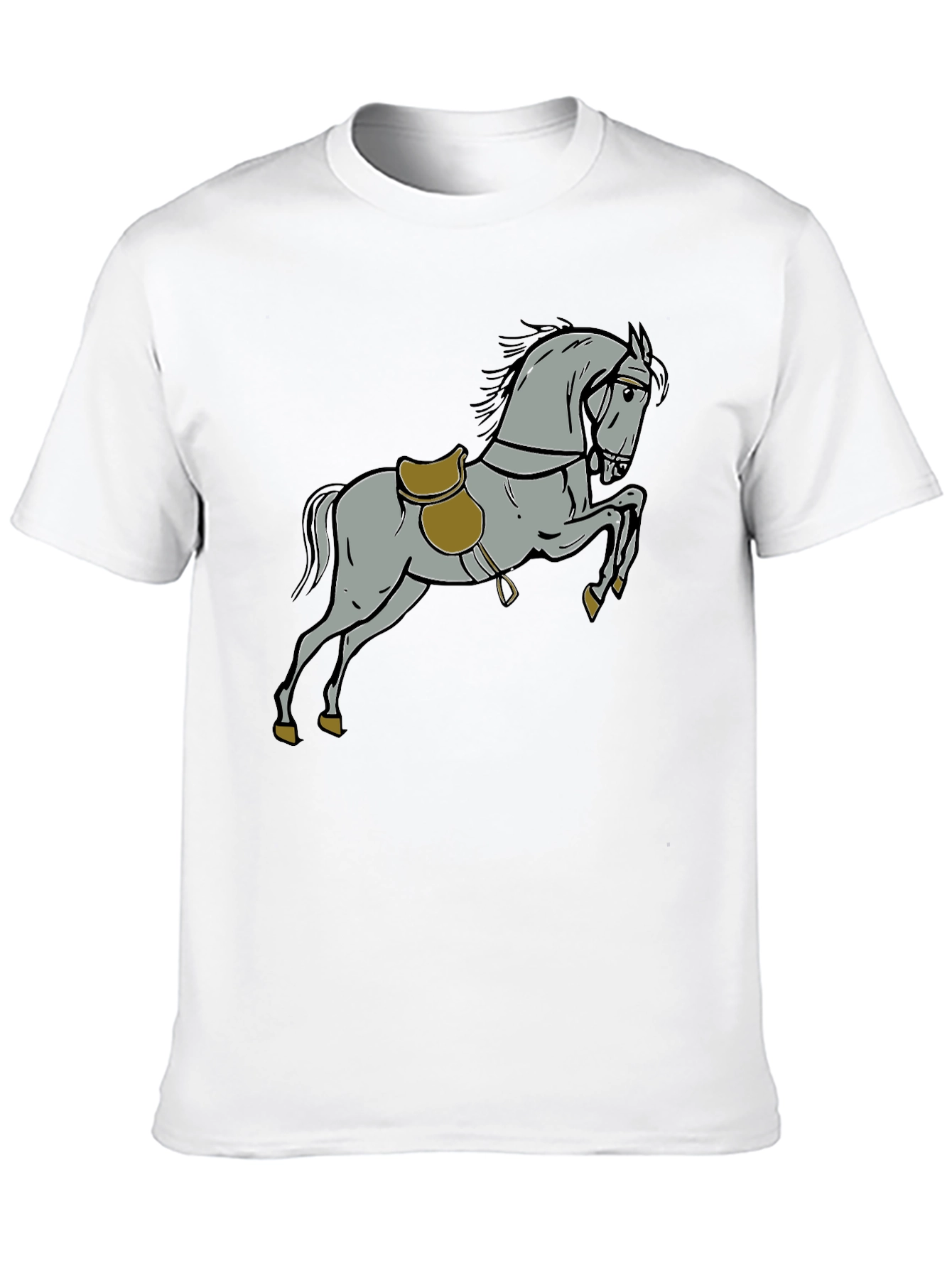 Horse Graphic Tee - Black Cotton