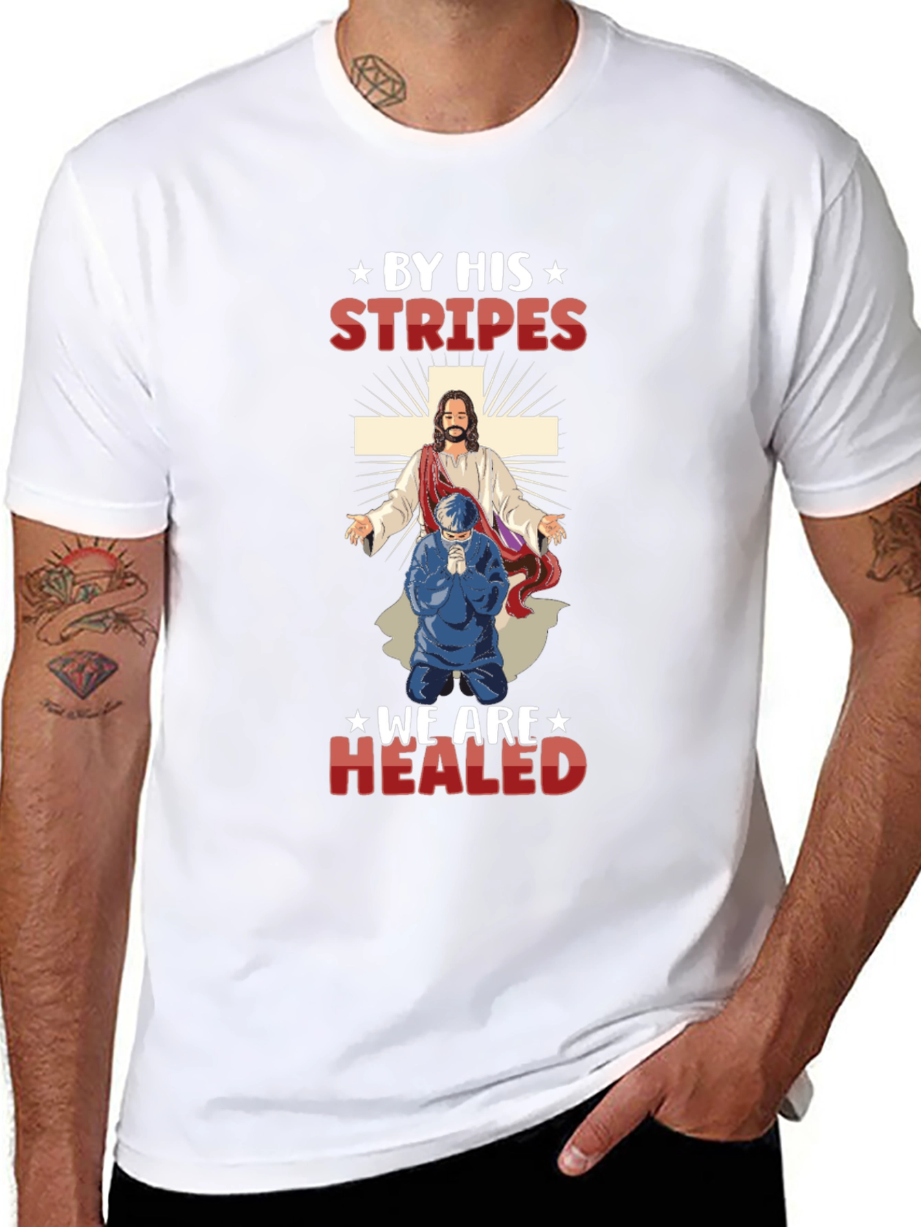 By His Stripes T-Shirt