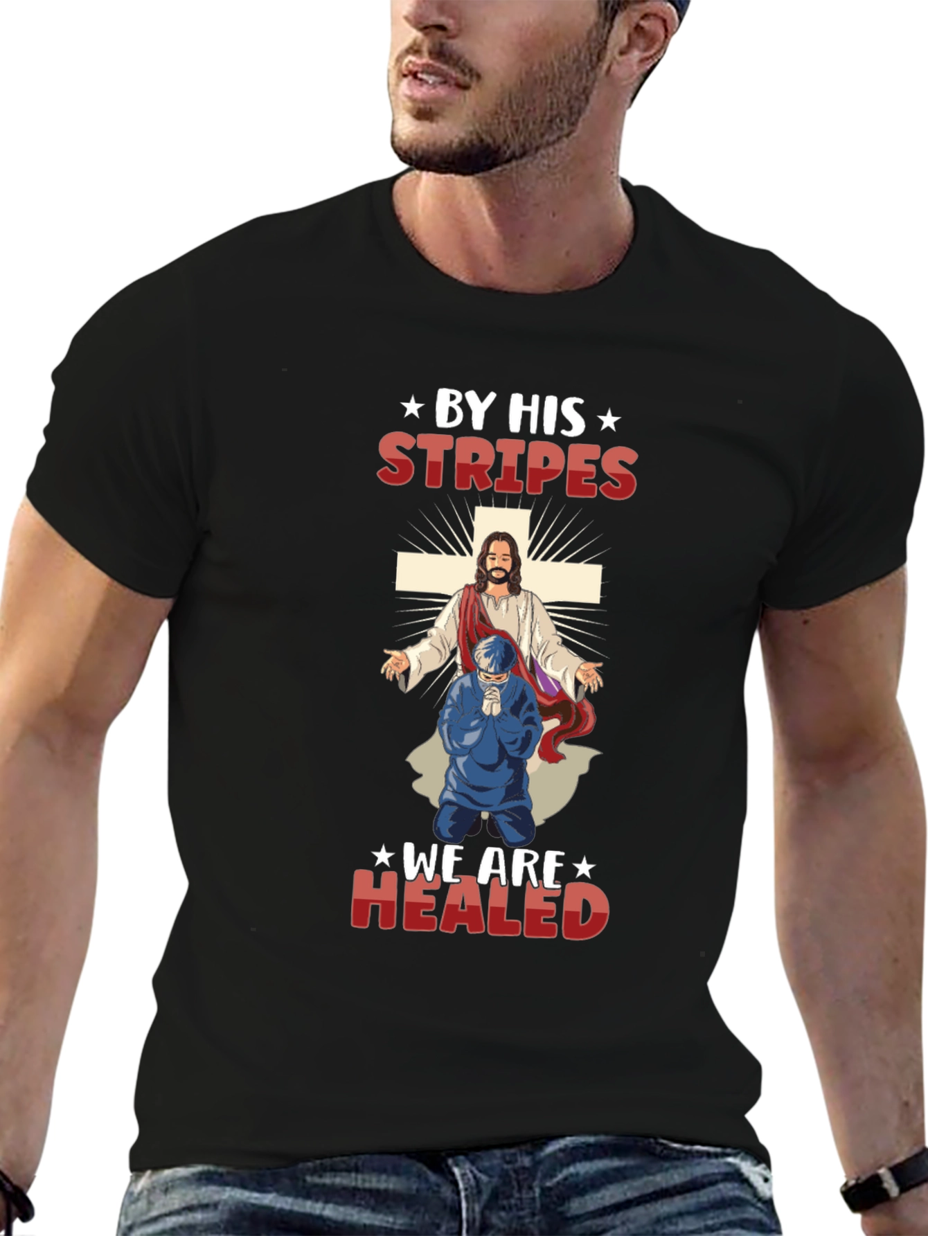 By His Stripes T-Shirt