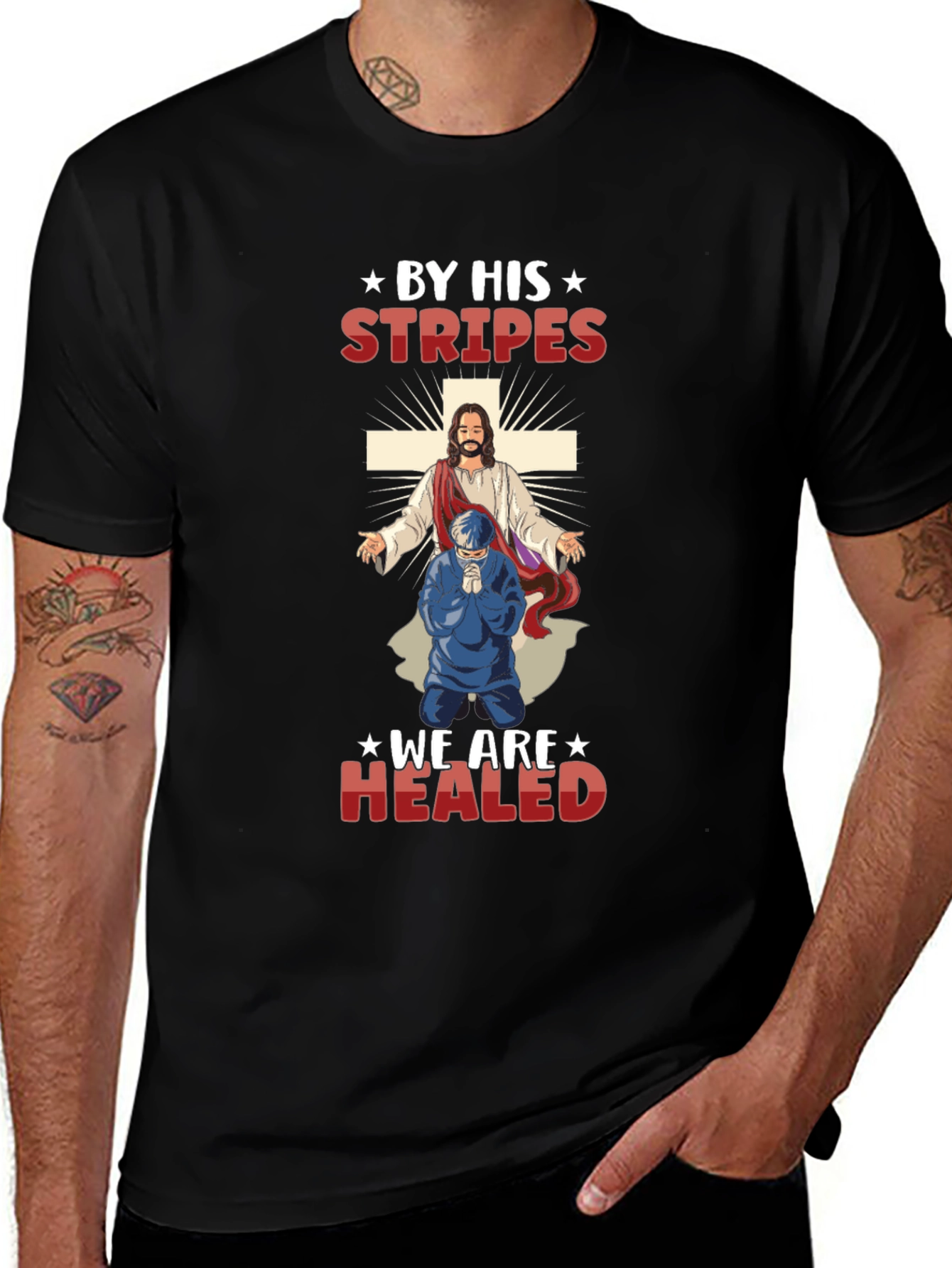 By His Stripes T-Shirt