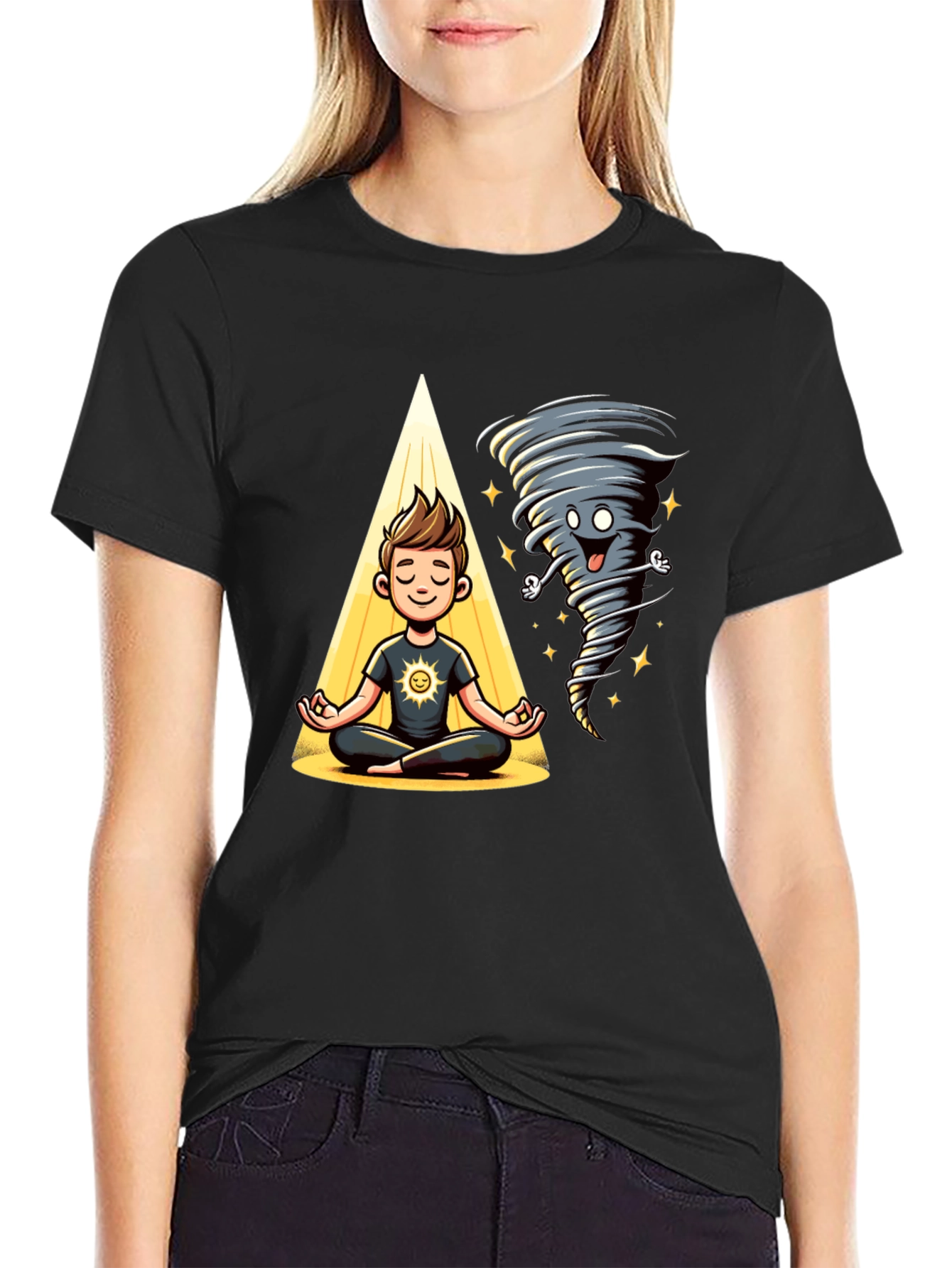 Zen Tornado T-Shirt - Balance & Humor
