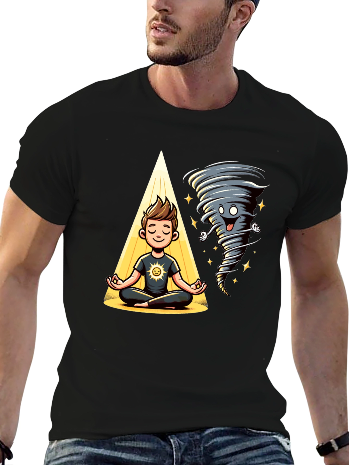 Zen Tornado T-Shirt - Balance & Humor