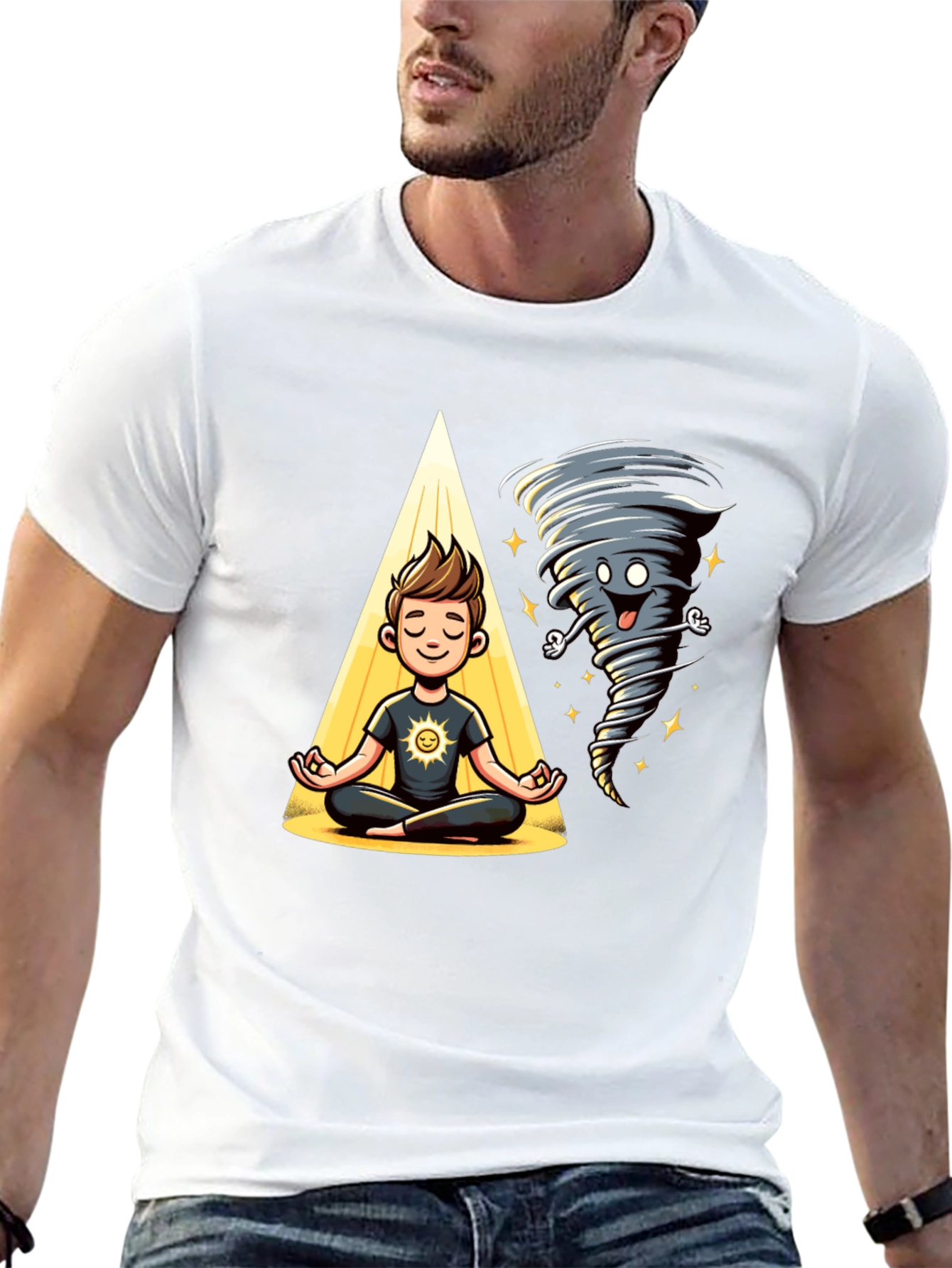 Zen Tornado T-Shirt - Balance & Humor