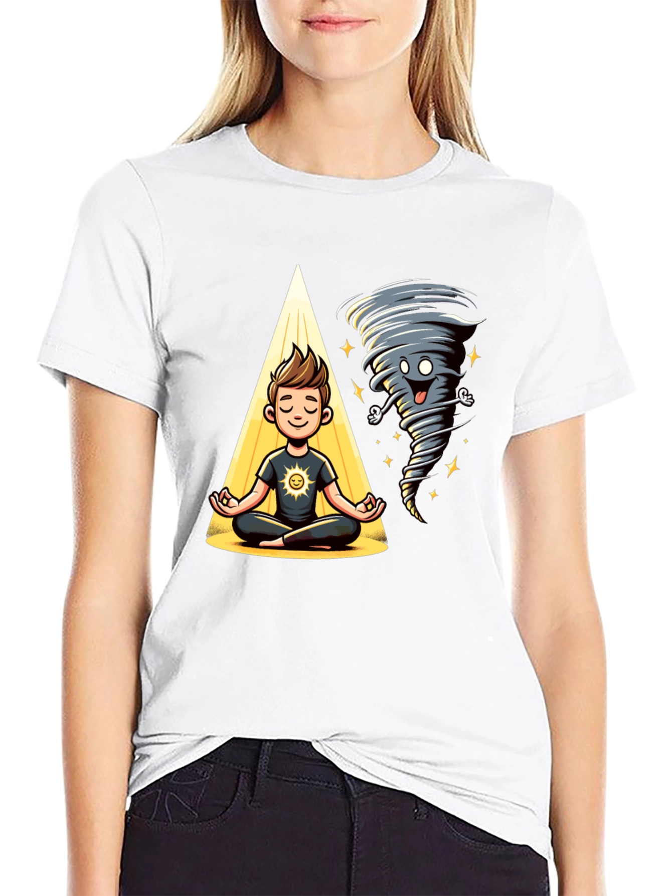 Zen Tornado T-Shirt - Balance & Humor