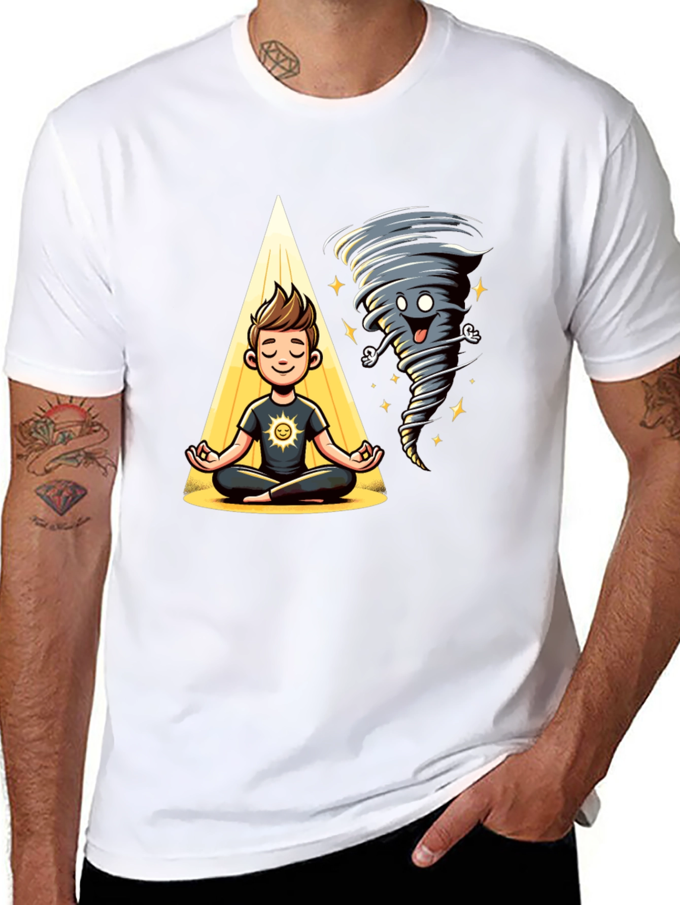 Zen Tornado T-Shirt - Balance & Humor