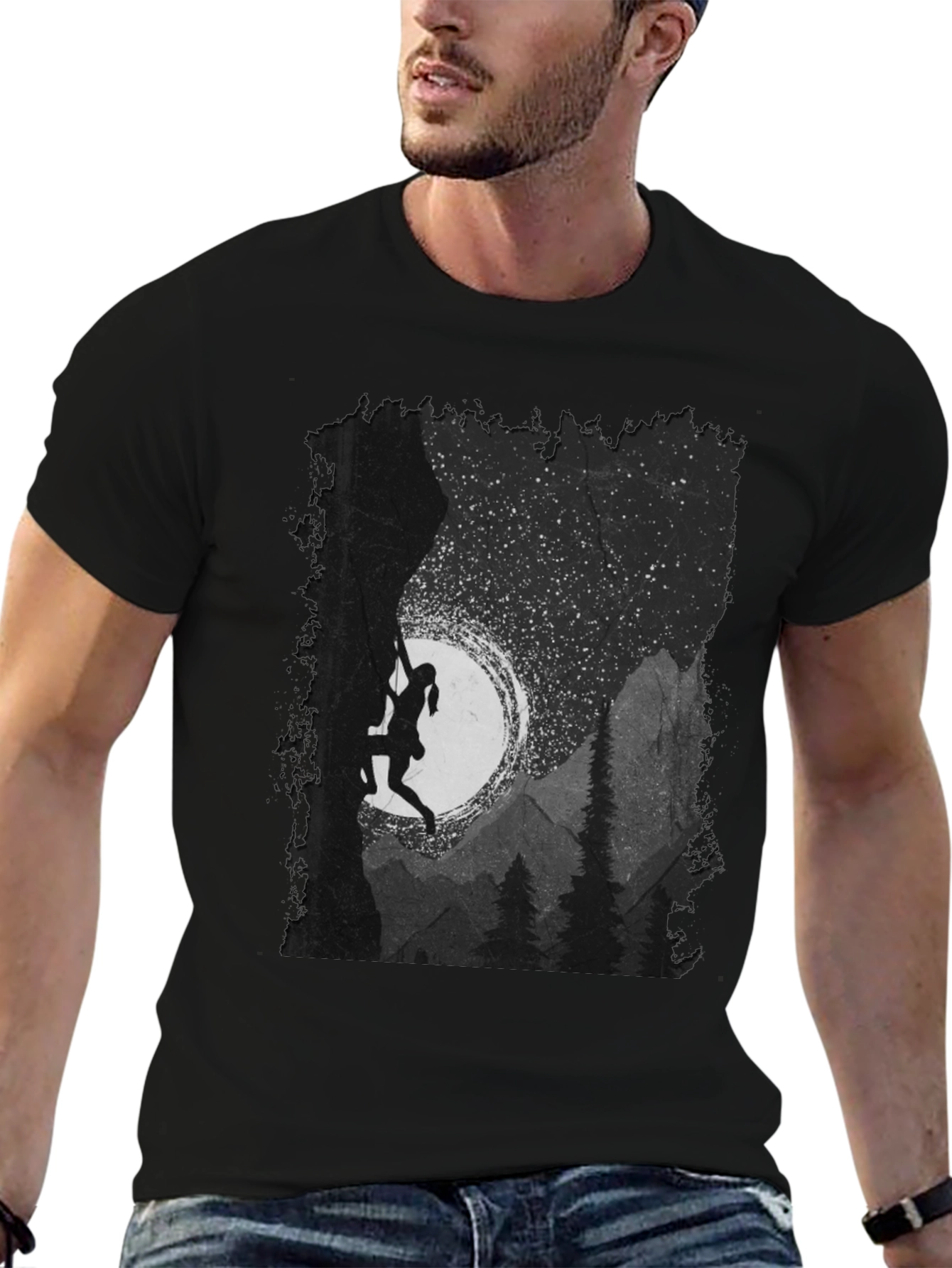 Climbing Silhouette Graphic T-Shirt