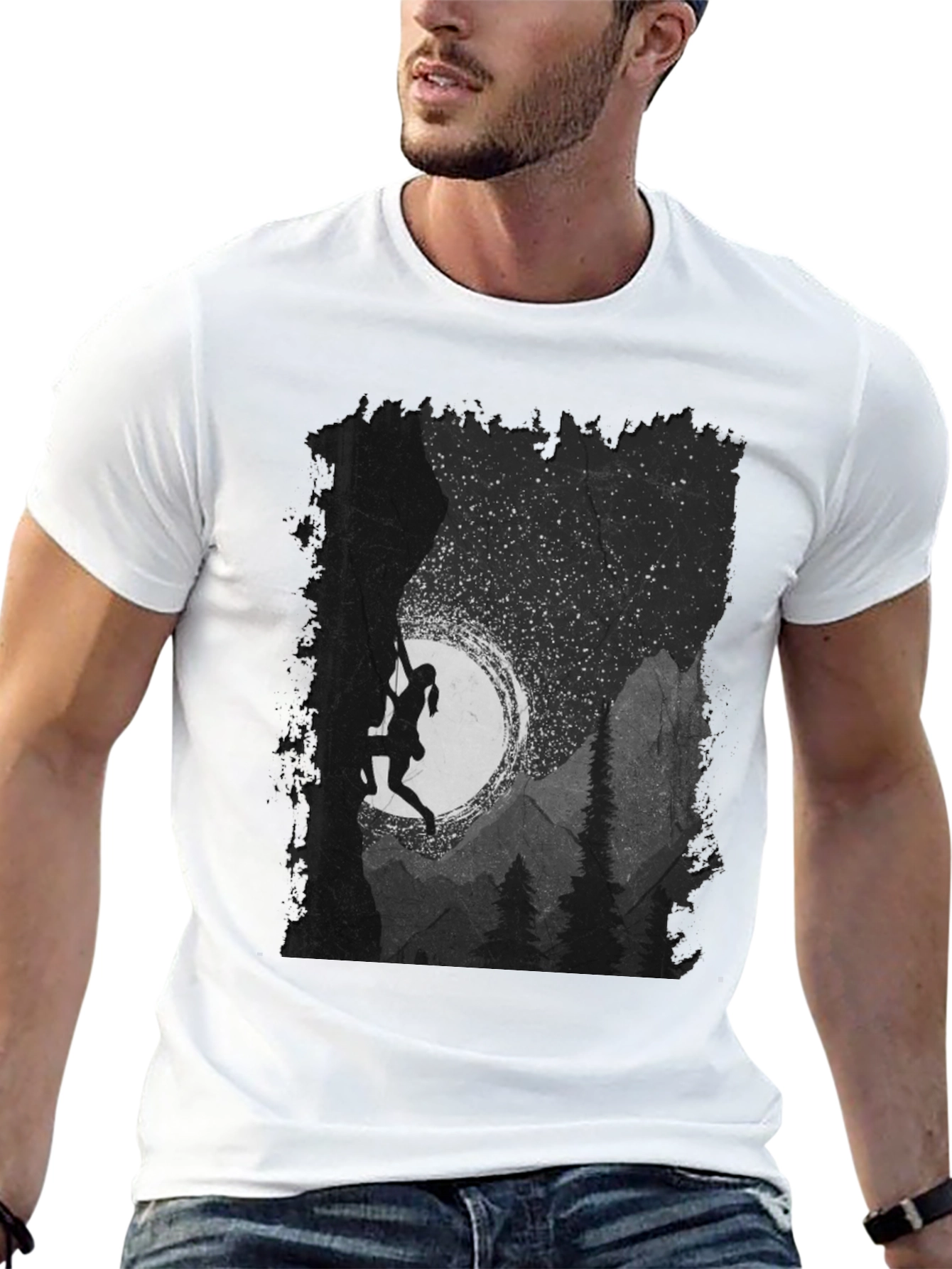Climbing Silhouette Graphic T-Shirt
