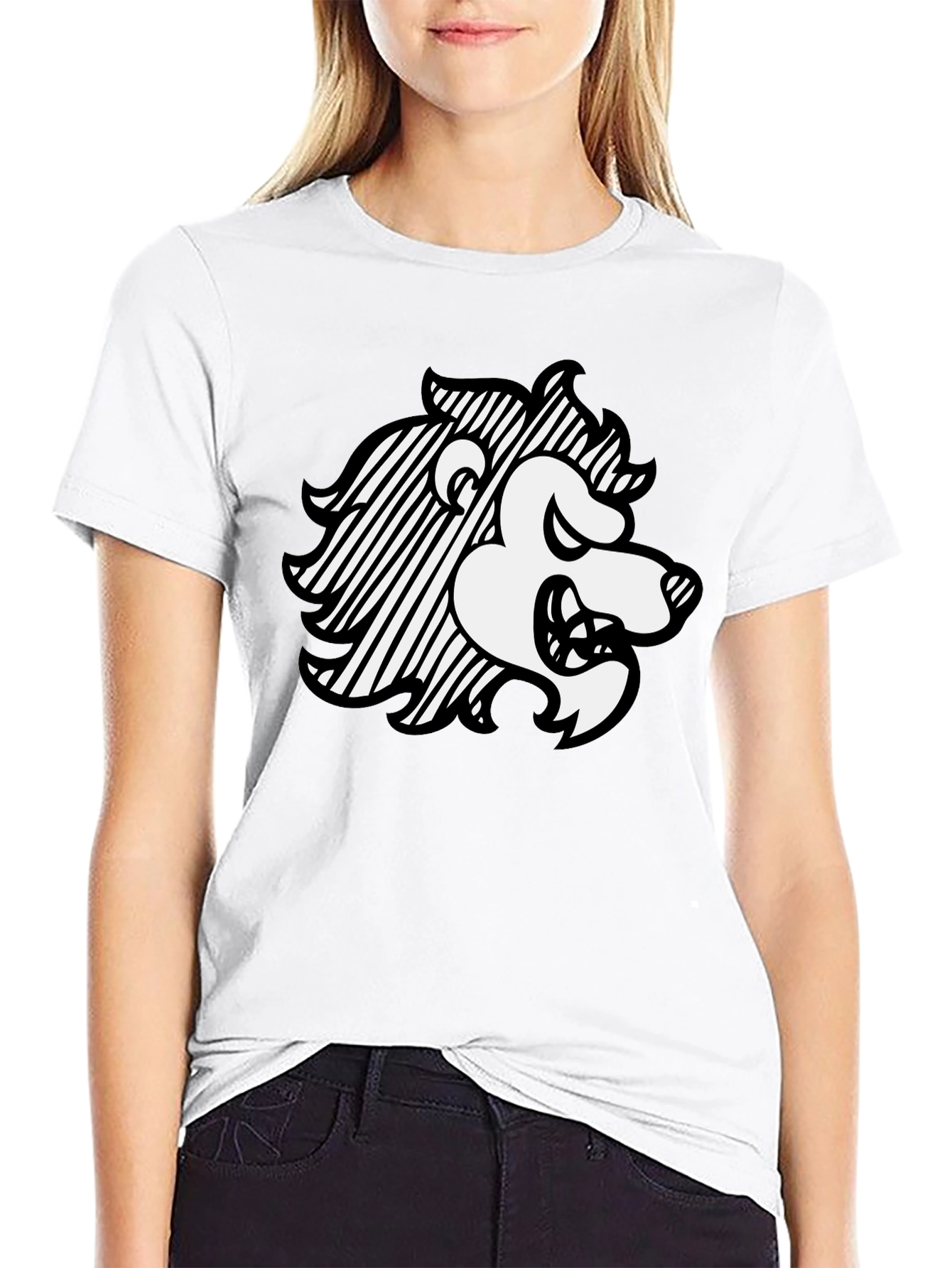 Lion Graphic Black T-Shirt