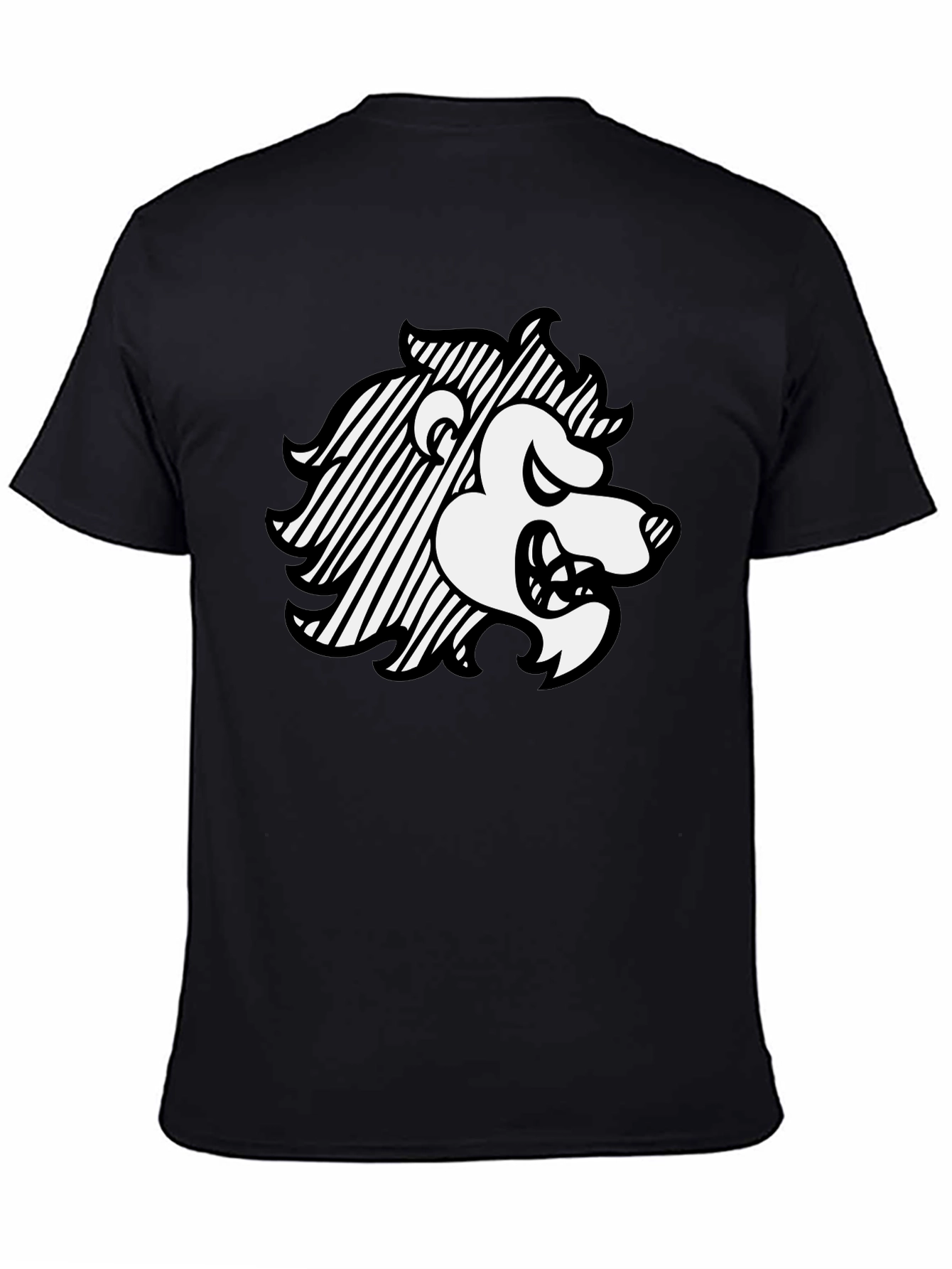Lion Graphic Black T-Shirt