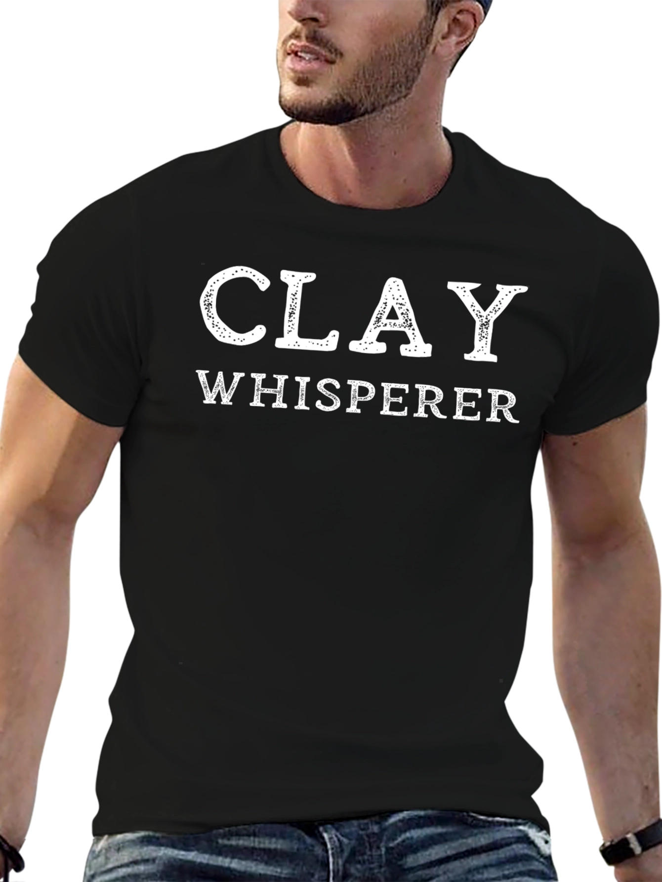 Clay Whisperer Graphic Tee - Black Cotton T-Shirt