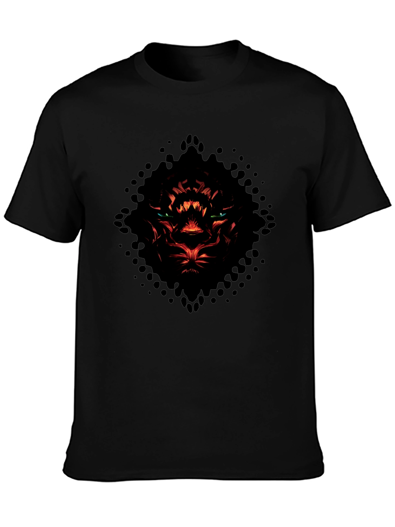 Mens Black Tiger Graphic T-Shirt