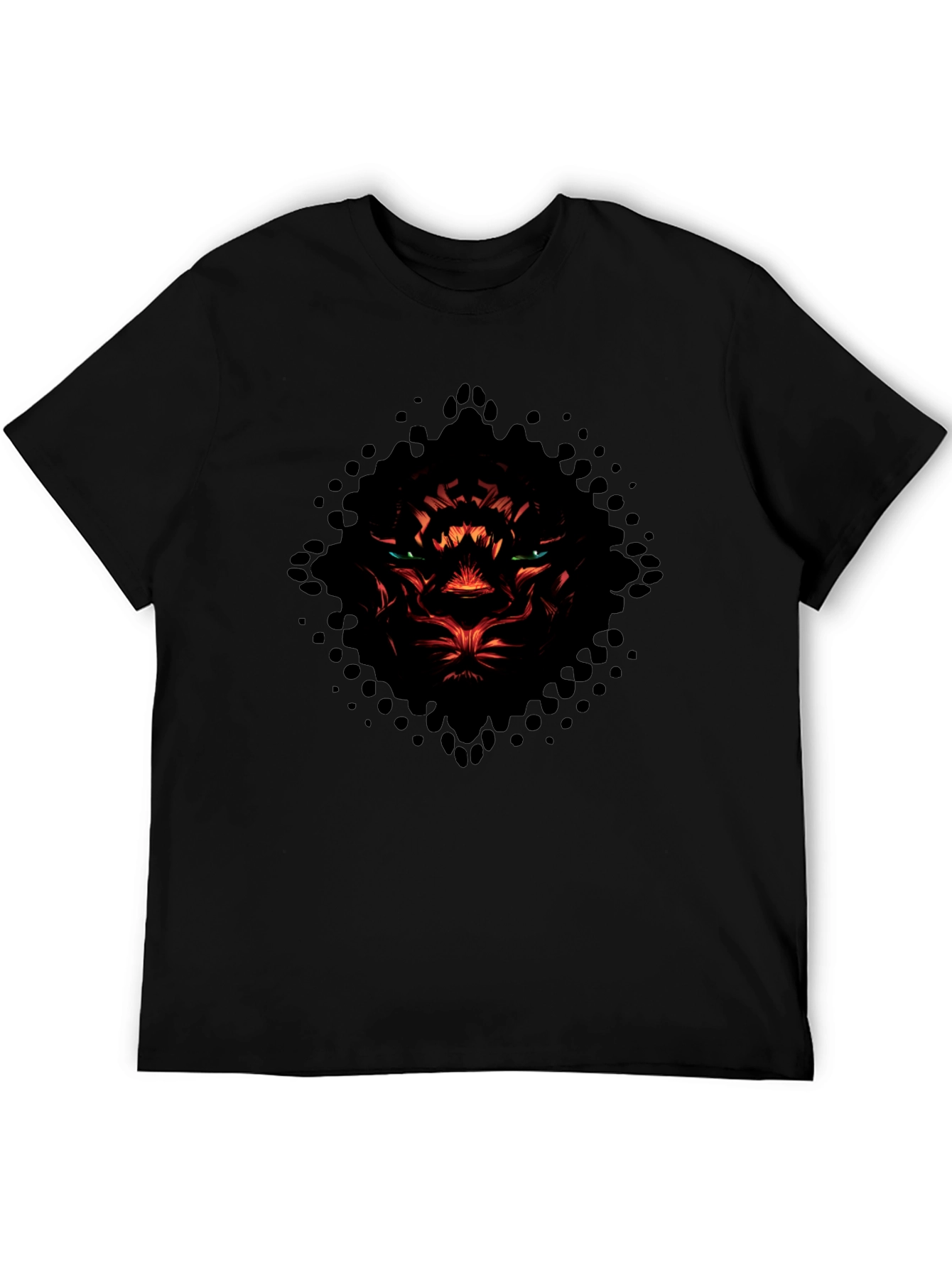 Mens Black Tiger Graphic T-Shirt