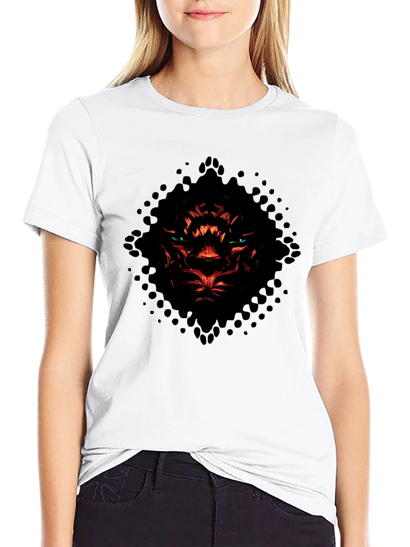 Mens Black Tiger Graphic T-Shirt