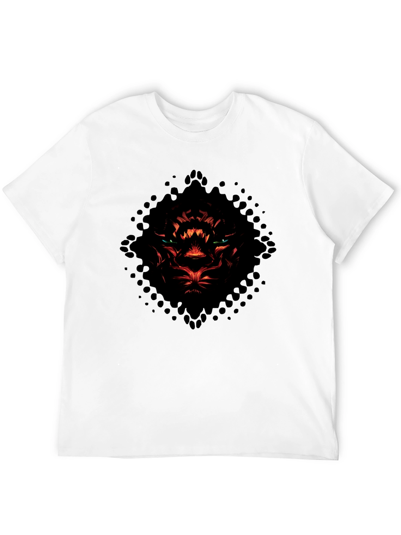 Mens Black Tiger Graphic T-Shirt