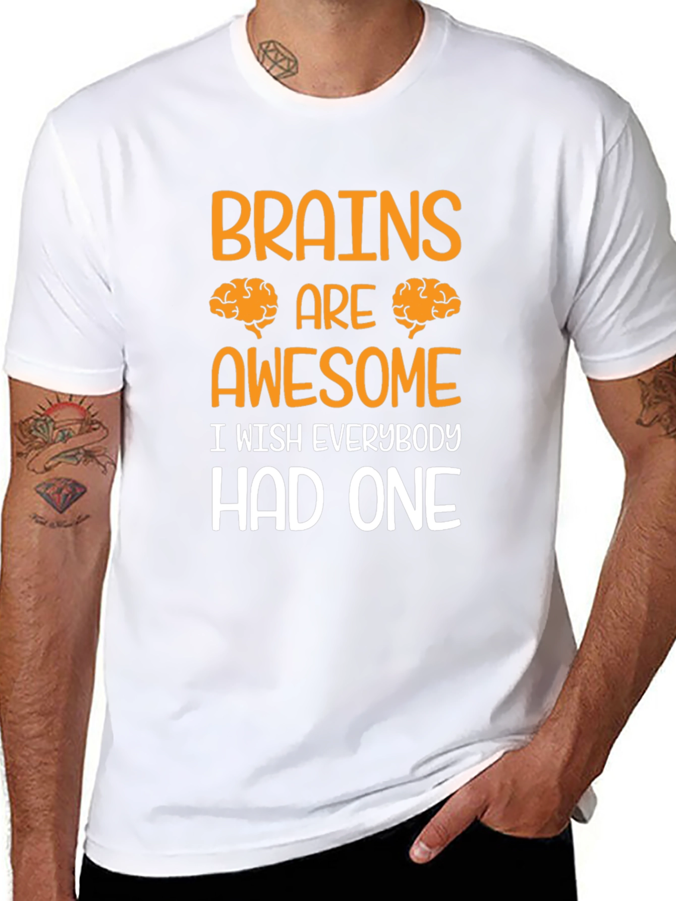 Brains are Awesome T-Shirt - Funny Graphic Tee