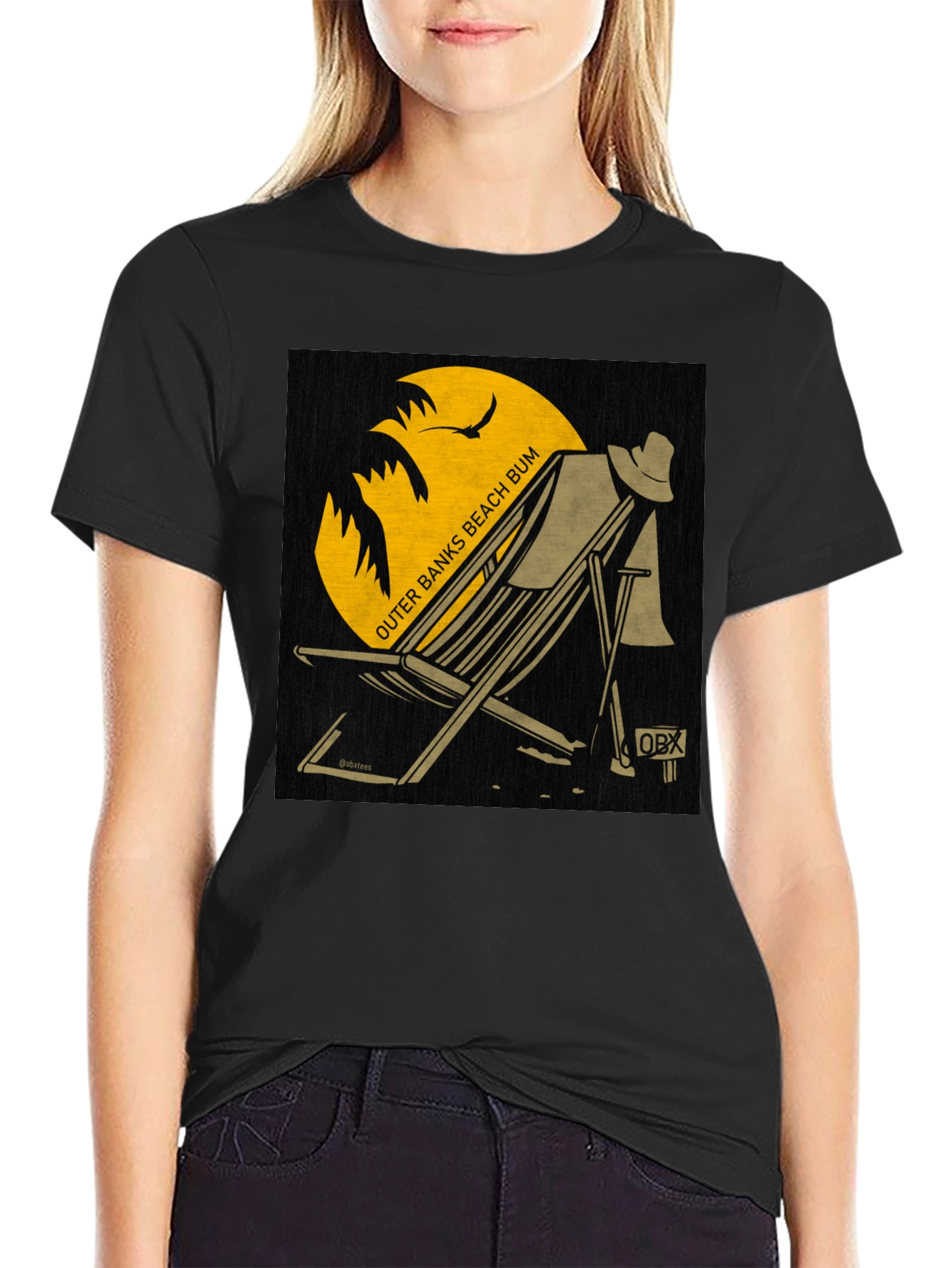 Outer Banks Beach Bum T-Shirt - Black