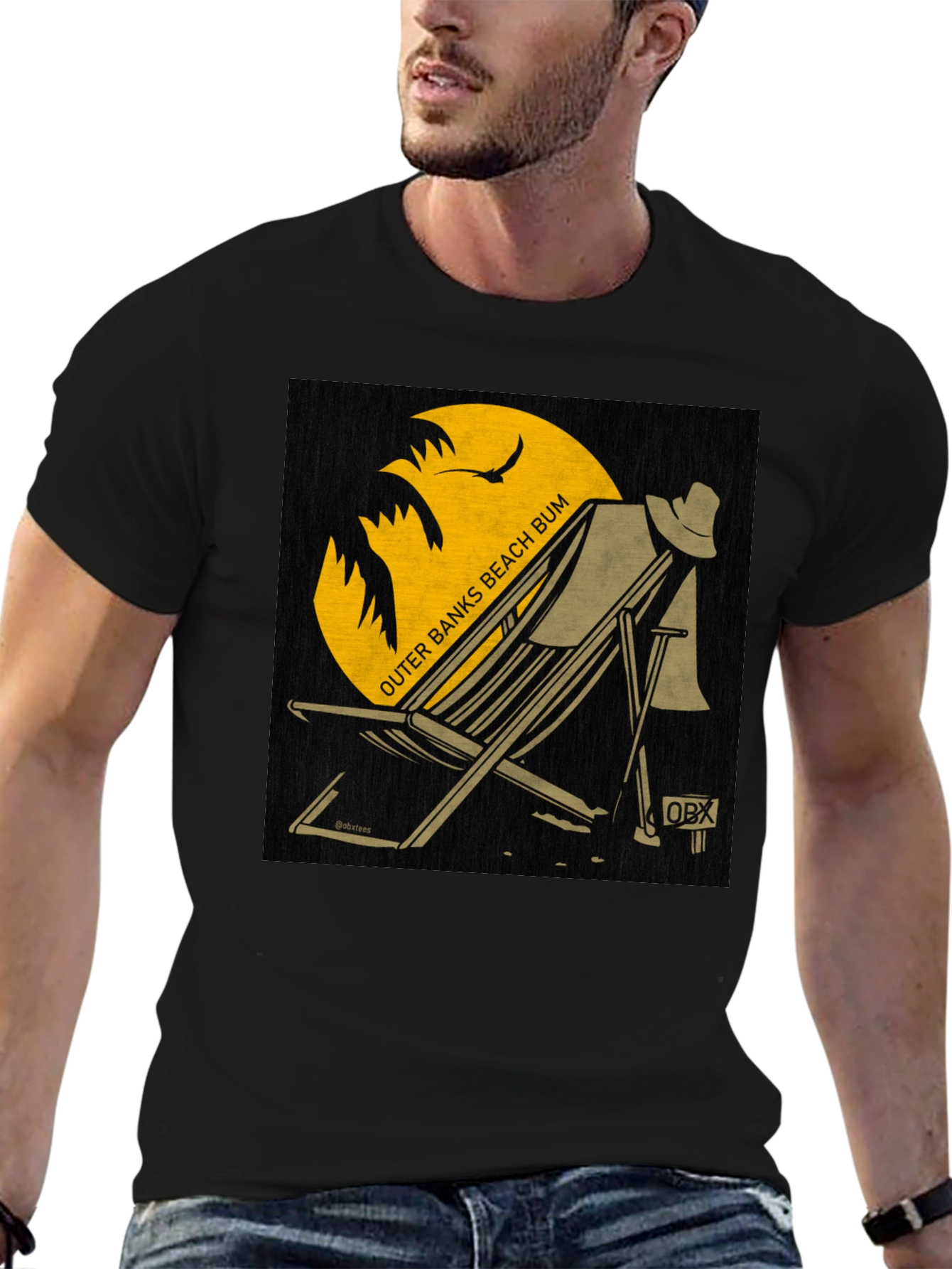 Outer Banks Beach Bum T-Shirt - Black