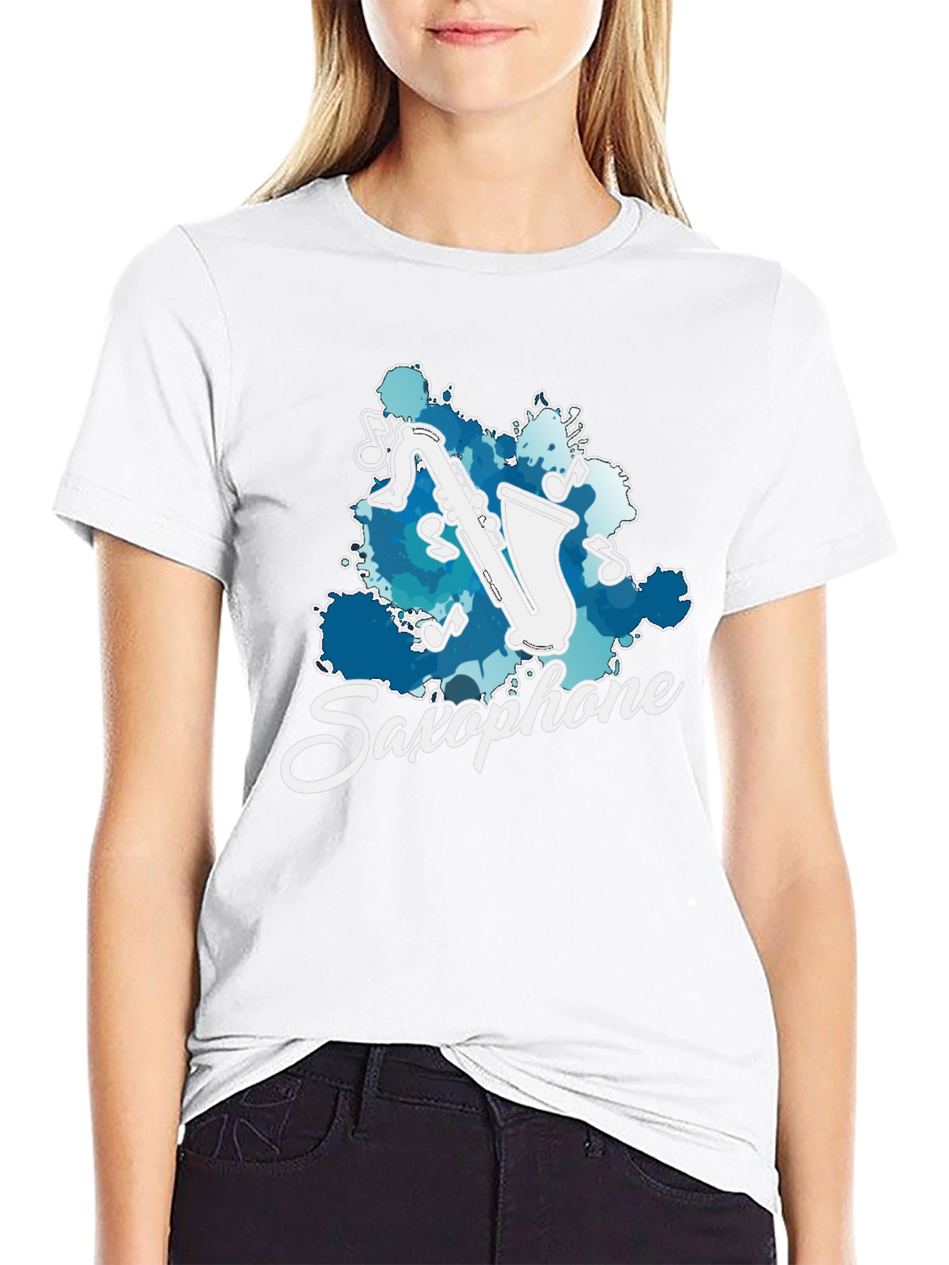 Saxophone Graphic T-Shirt - Musician Tee