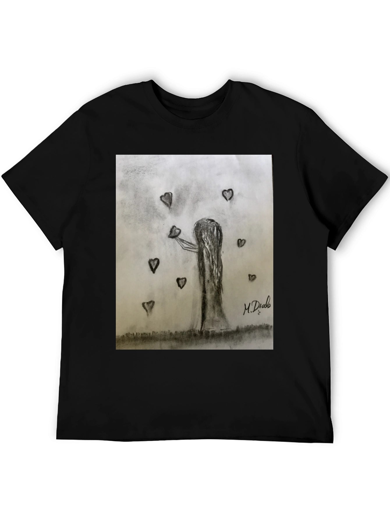 Heart Tree Graphic Tee - Unisex Black T-Shirt