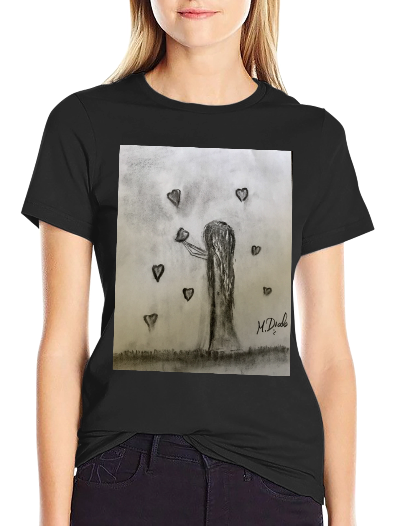 Heart Tree Graphic Tee - Unisex Black T-Shirt