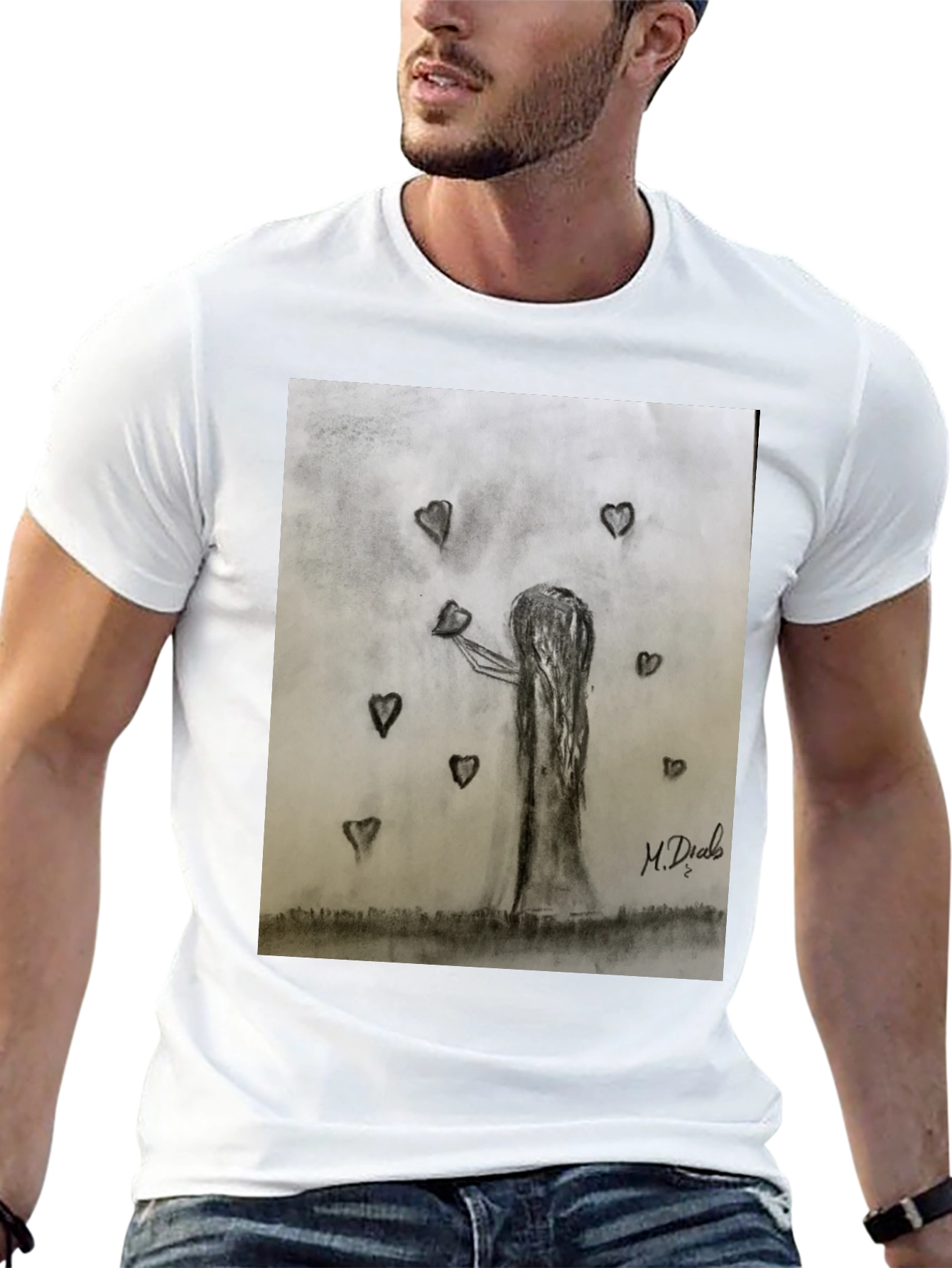 Heart Tree Graphic Tee - Unisex Black T-Shirt