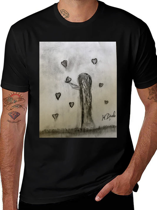 Heart Tree Graphic Tee - Unisex Black T-Shirt