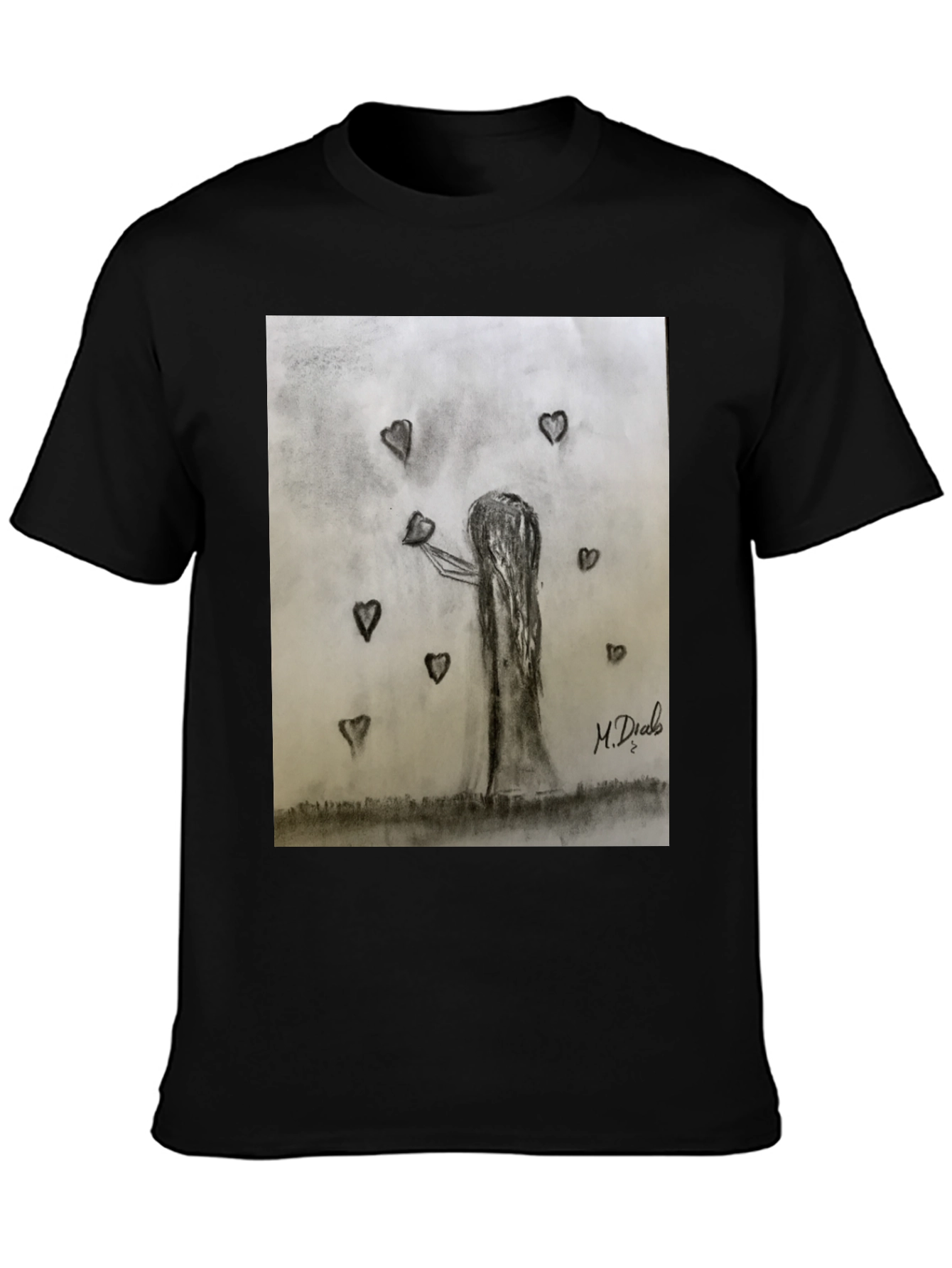 Heart Tree Graphic Tee - Unisex Black T-Shirt