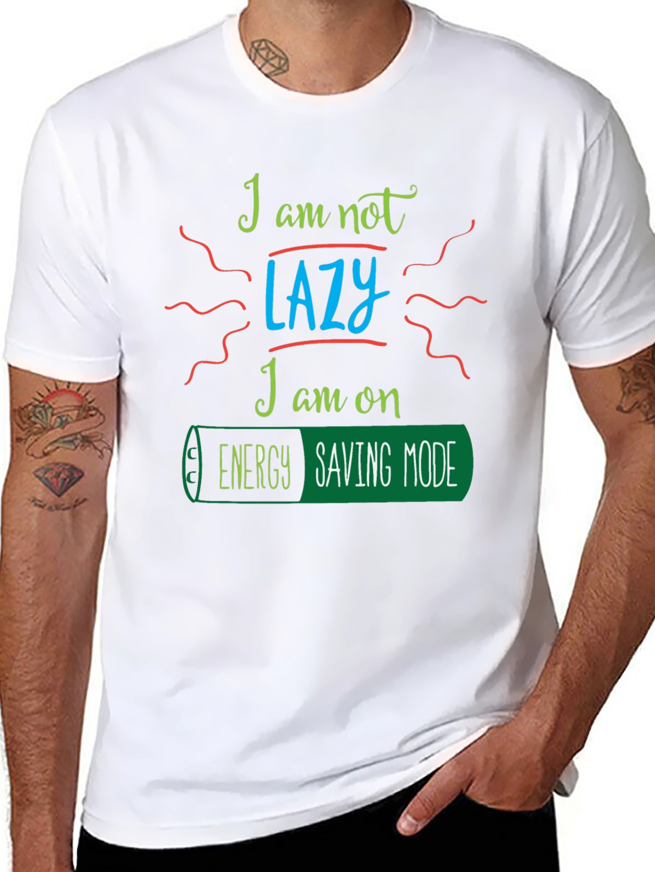Energy Saving Mode T-Shirt - Funny Graphic Tee