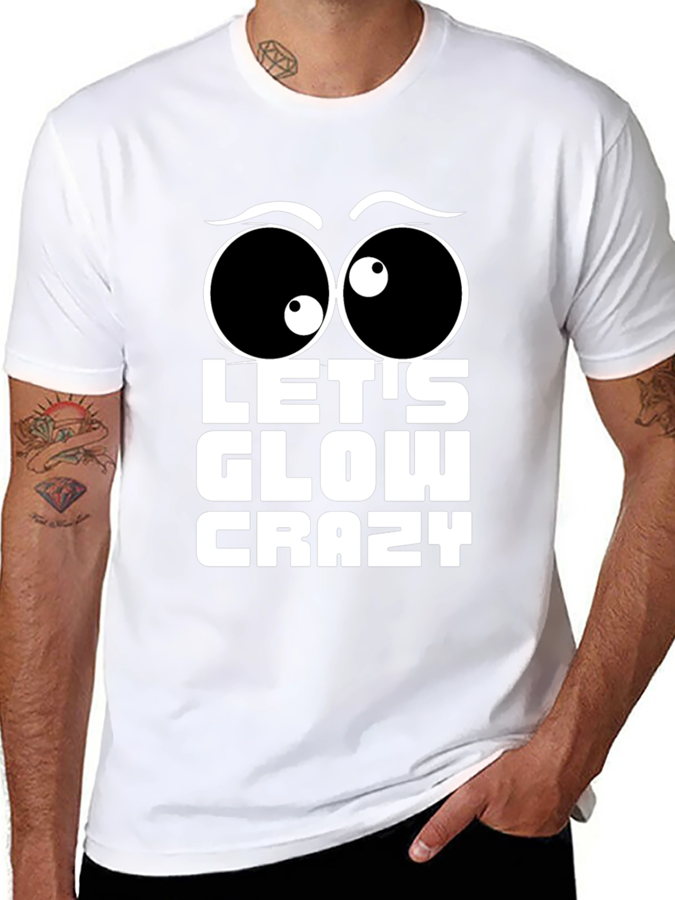 Lets Glow Crazy T-Shirt Fun Party Tee