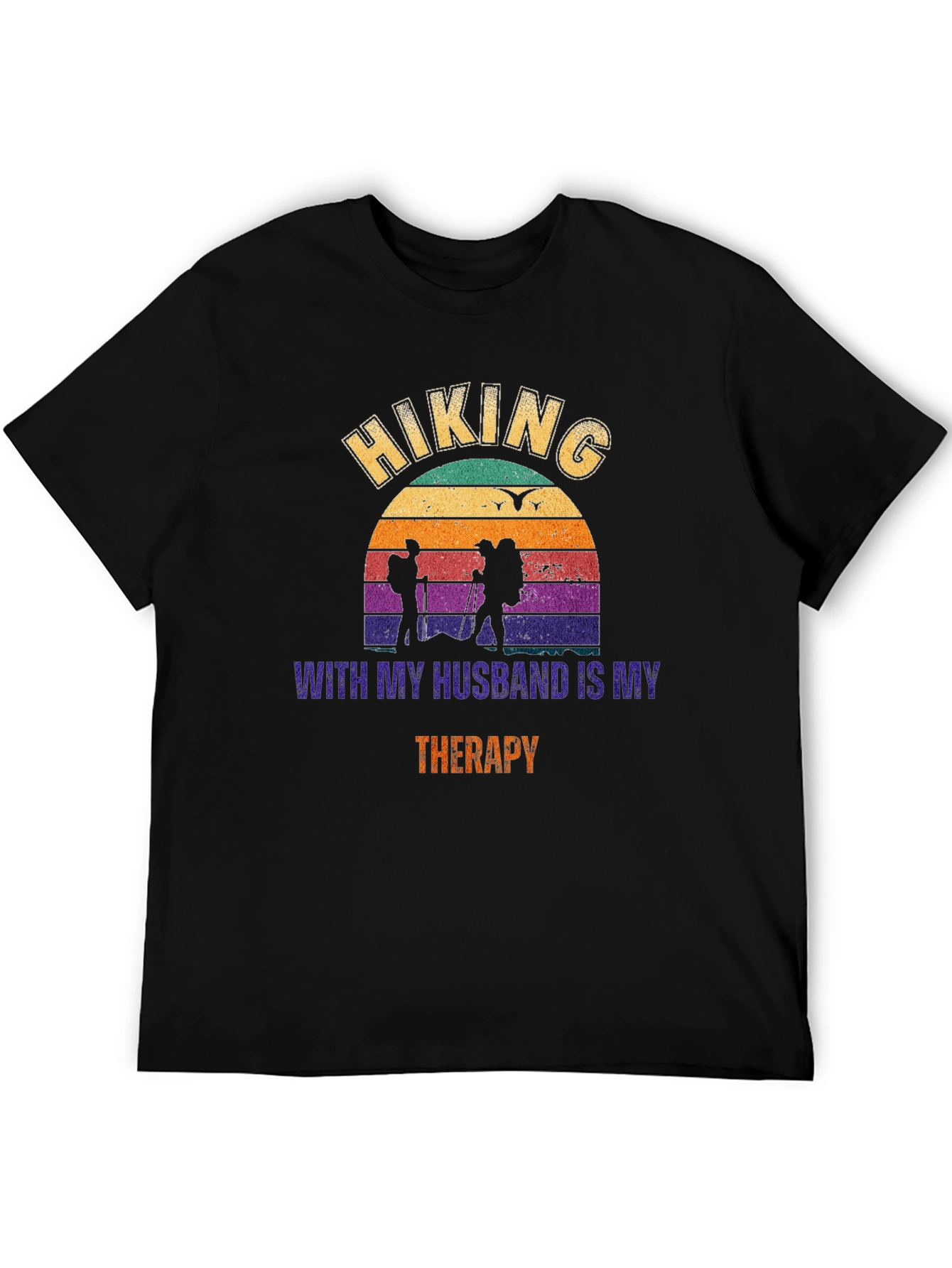 Hiking With My Husband Therapy T-Shirt