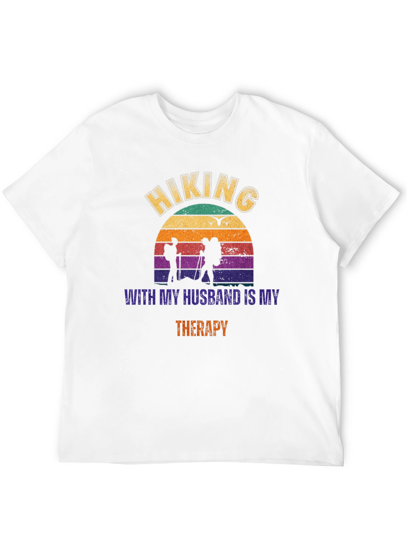 Hiking With My Husband Therapy T-Shirt