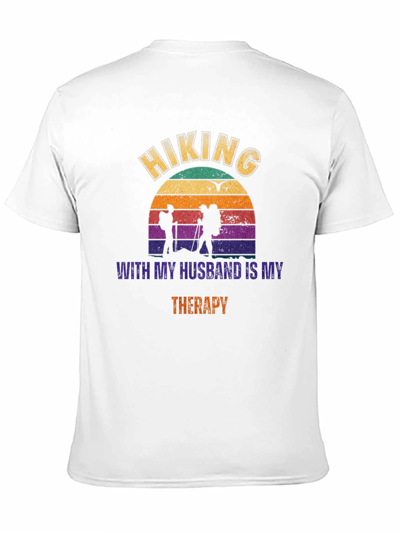 Hiking With My Husband Therapy T-Shirt